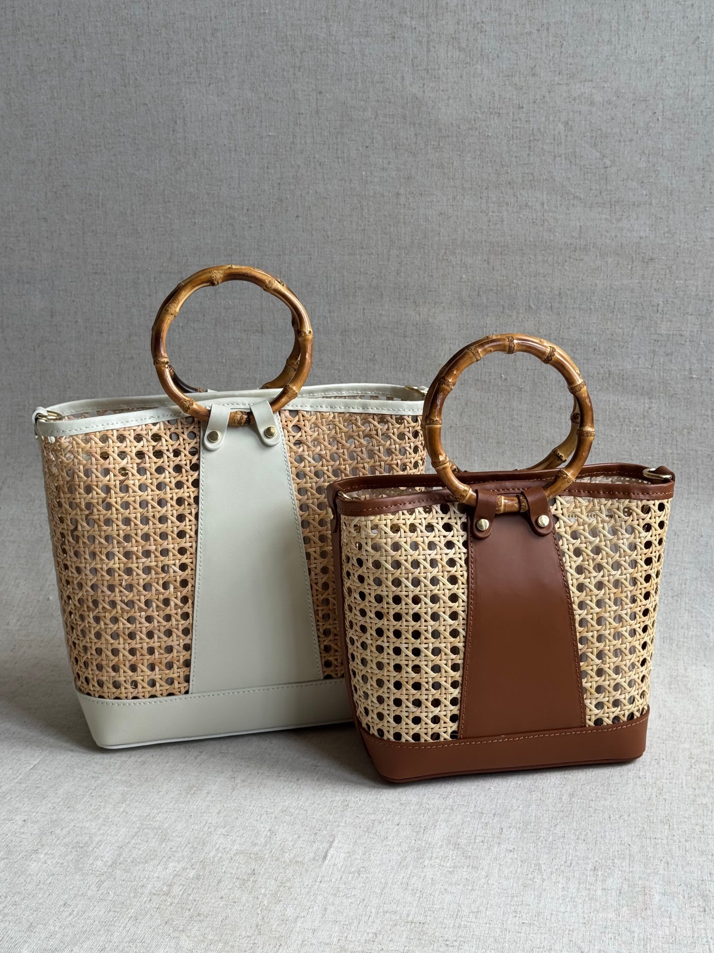 Borsa Atena - misura piccola, paglia di Vienna, con tracolla e pochette