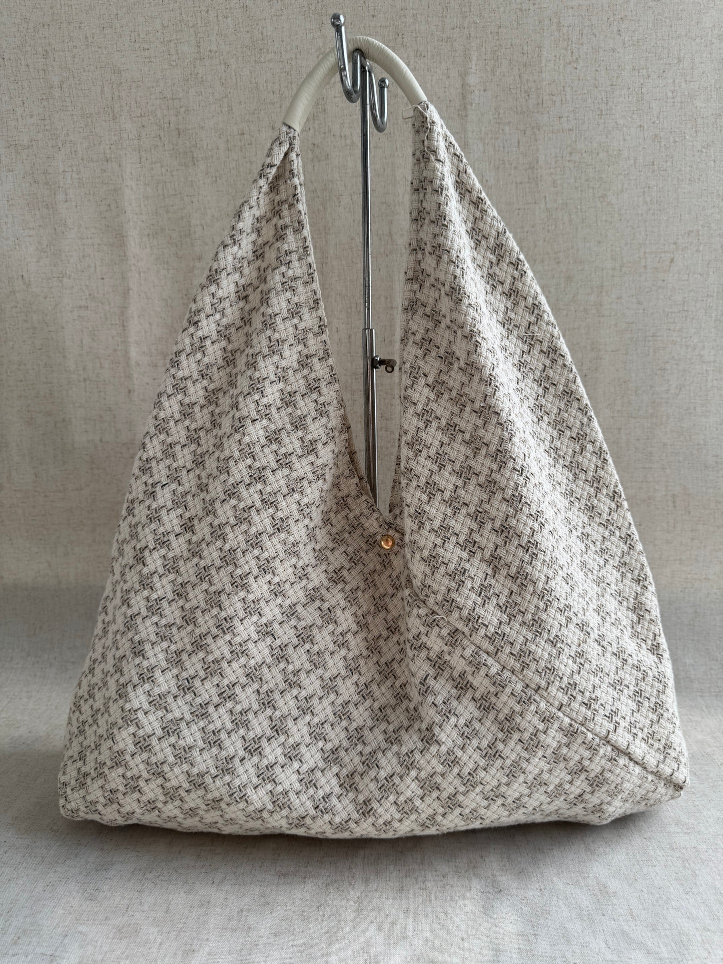 Maxi borsa a spalla Melissa in tessuto