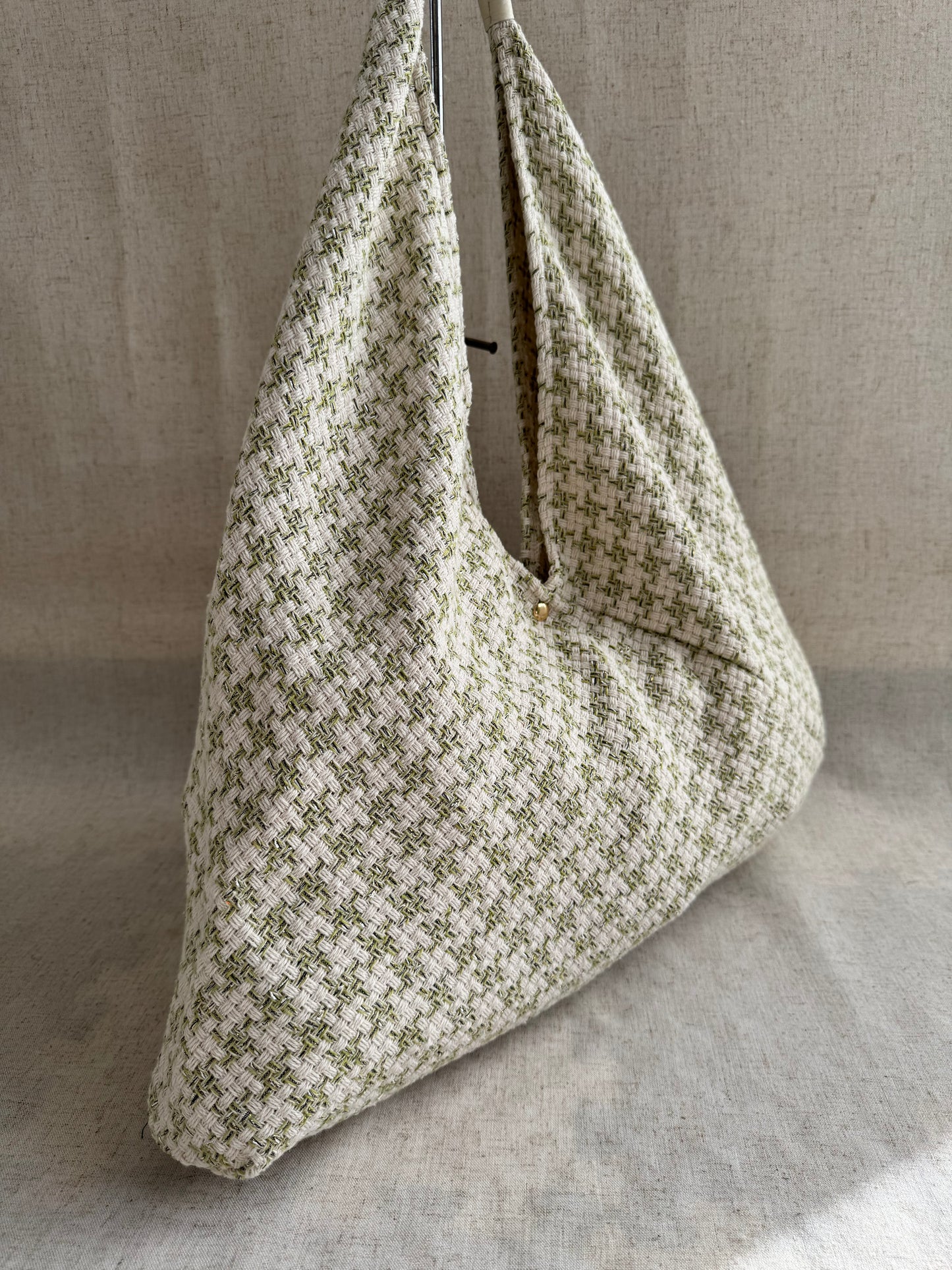 Maxi borsa a spalla Melissa in tessuto