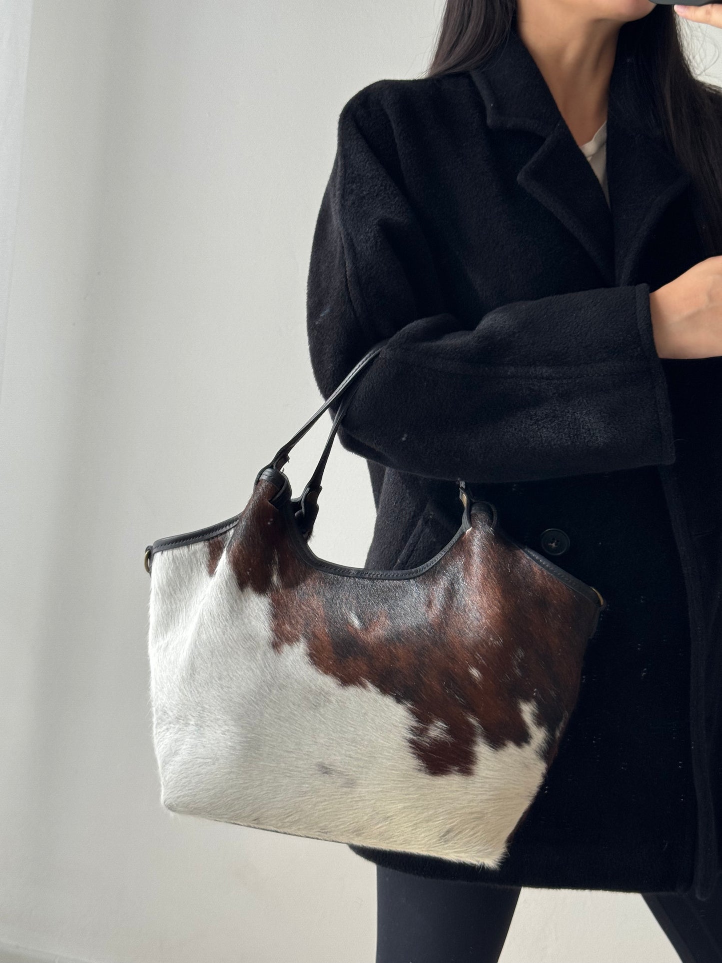 Borsa a spalla Roxy - cavallino, con tracolla lunga