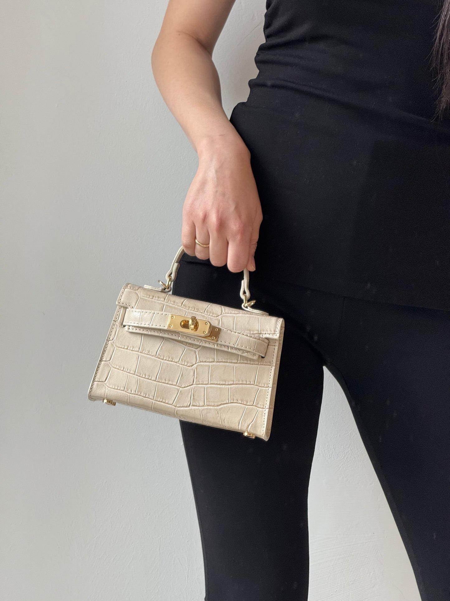 Borsa KELLY - misura piccola, con tracolla lunga