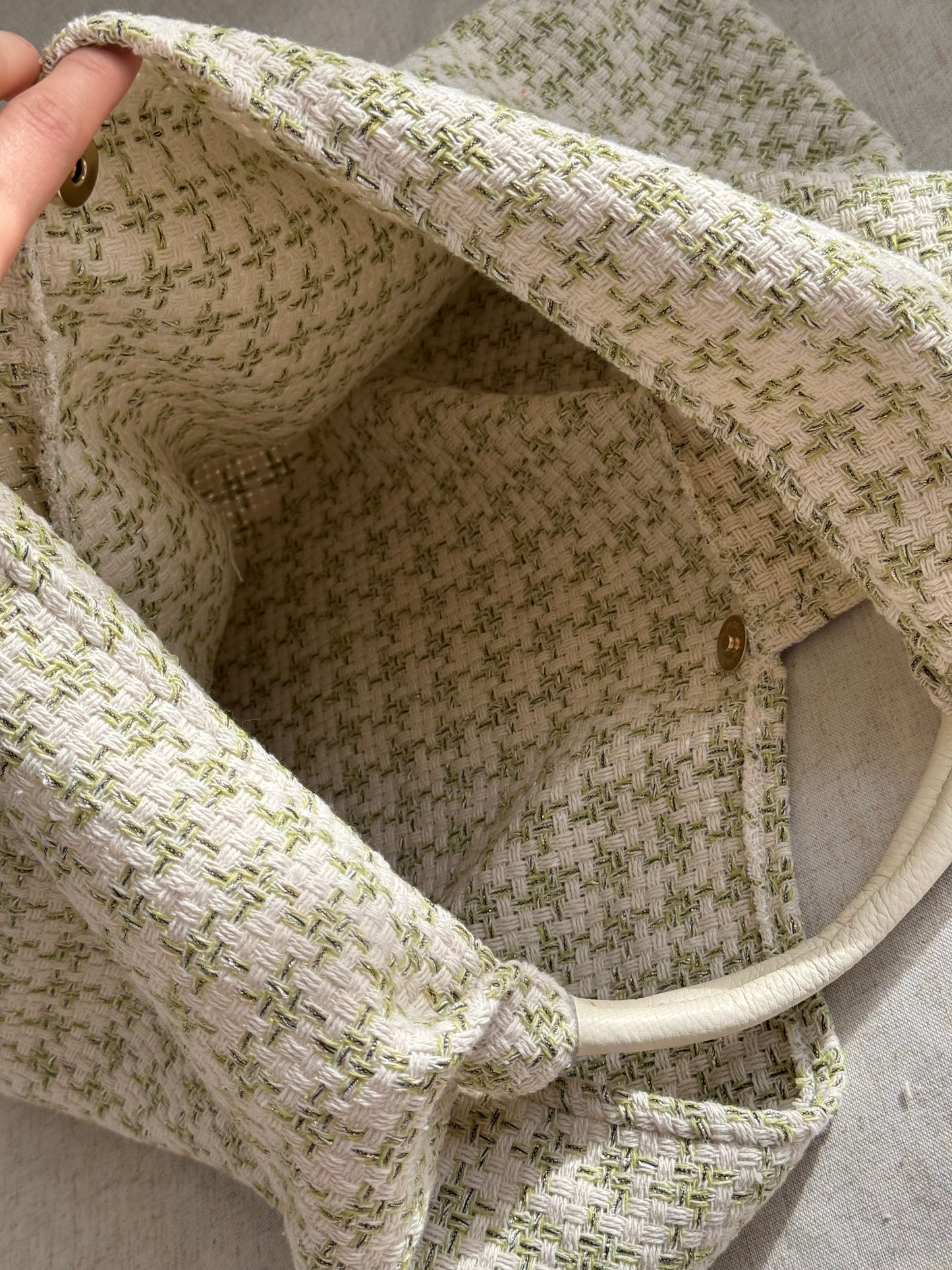 Maxi borsa a spalla Melissa in tessuto