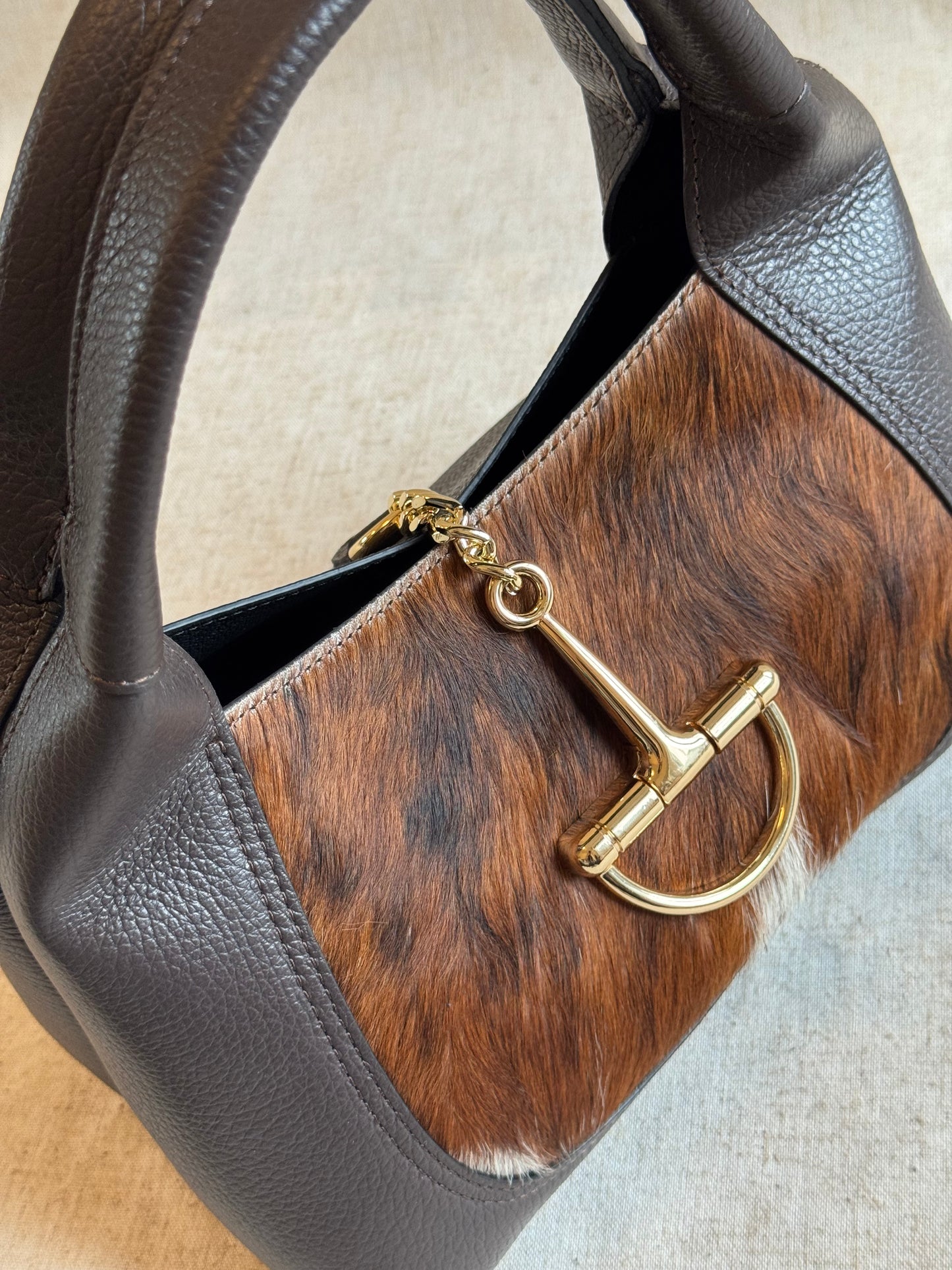 Borsa Gabriella - cavallino, con tracolla lunga