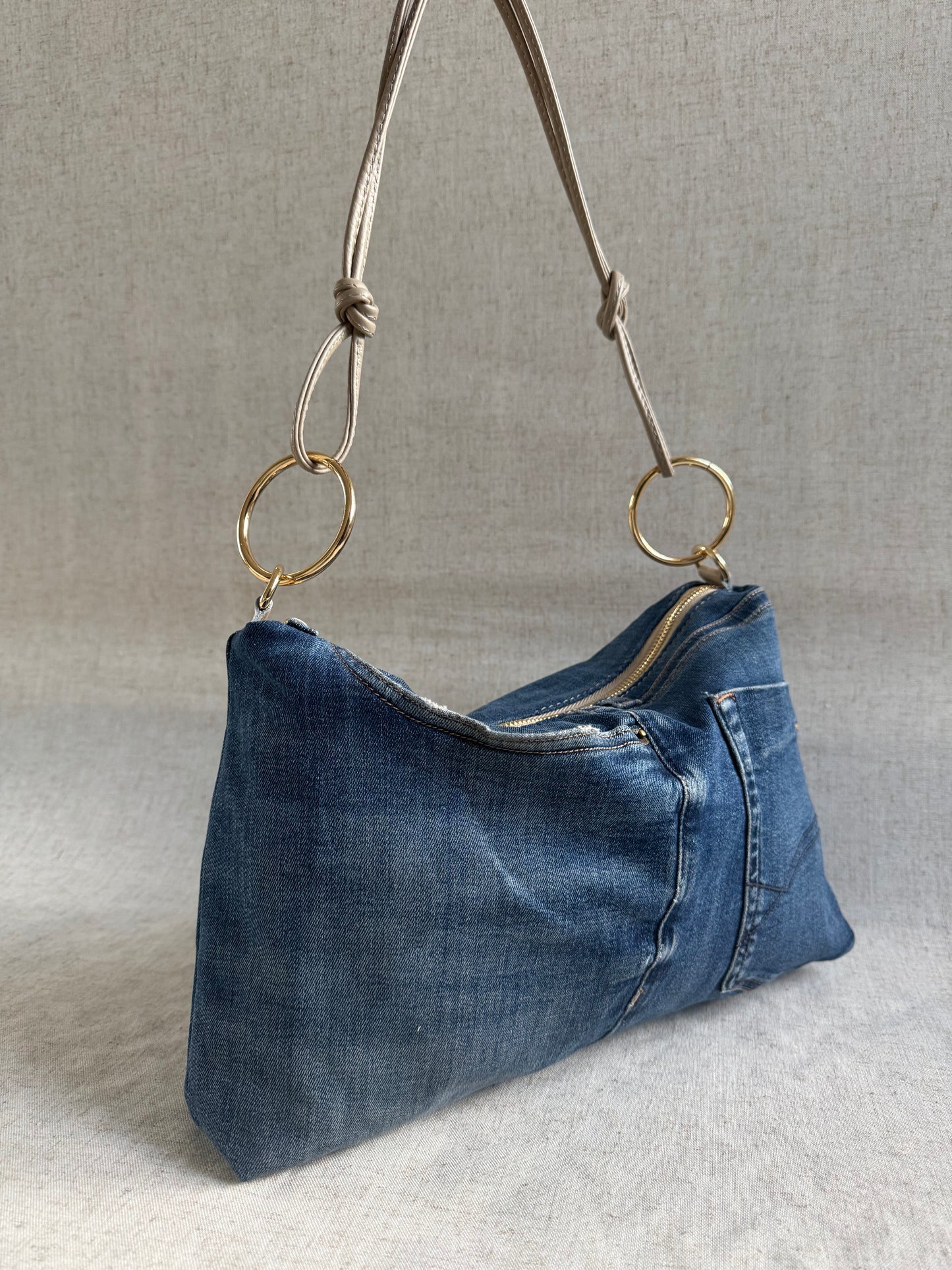 Borsa in jeans Agata - con tracolla