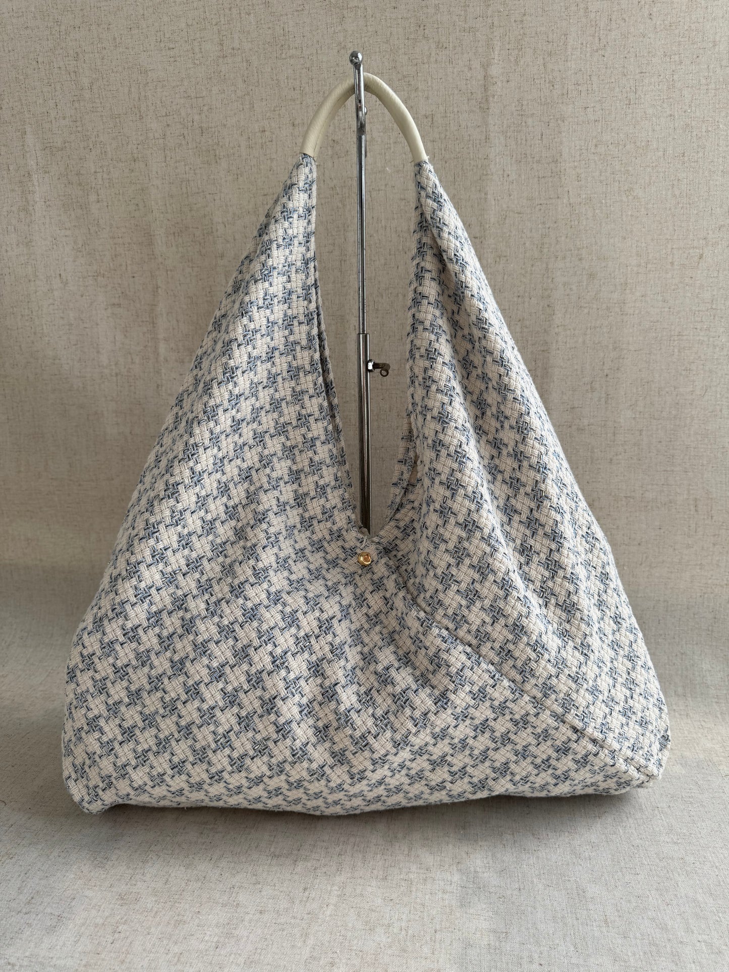 Maxi borsa a spalla Melissa in tessuto