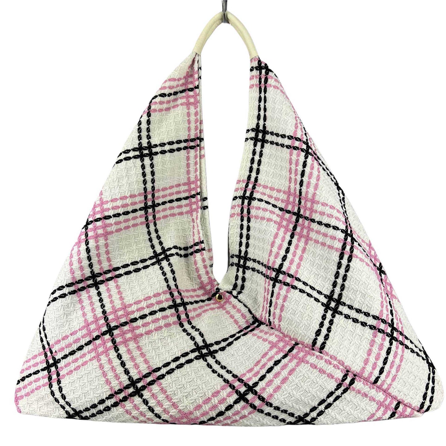 Maxi borsa a spalla Melissa in tessuto