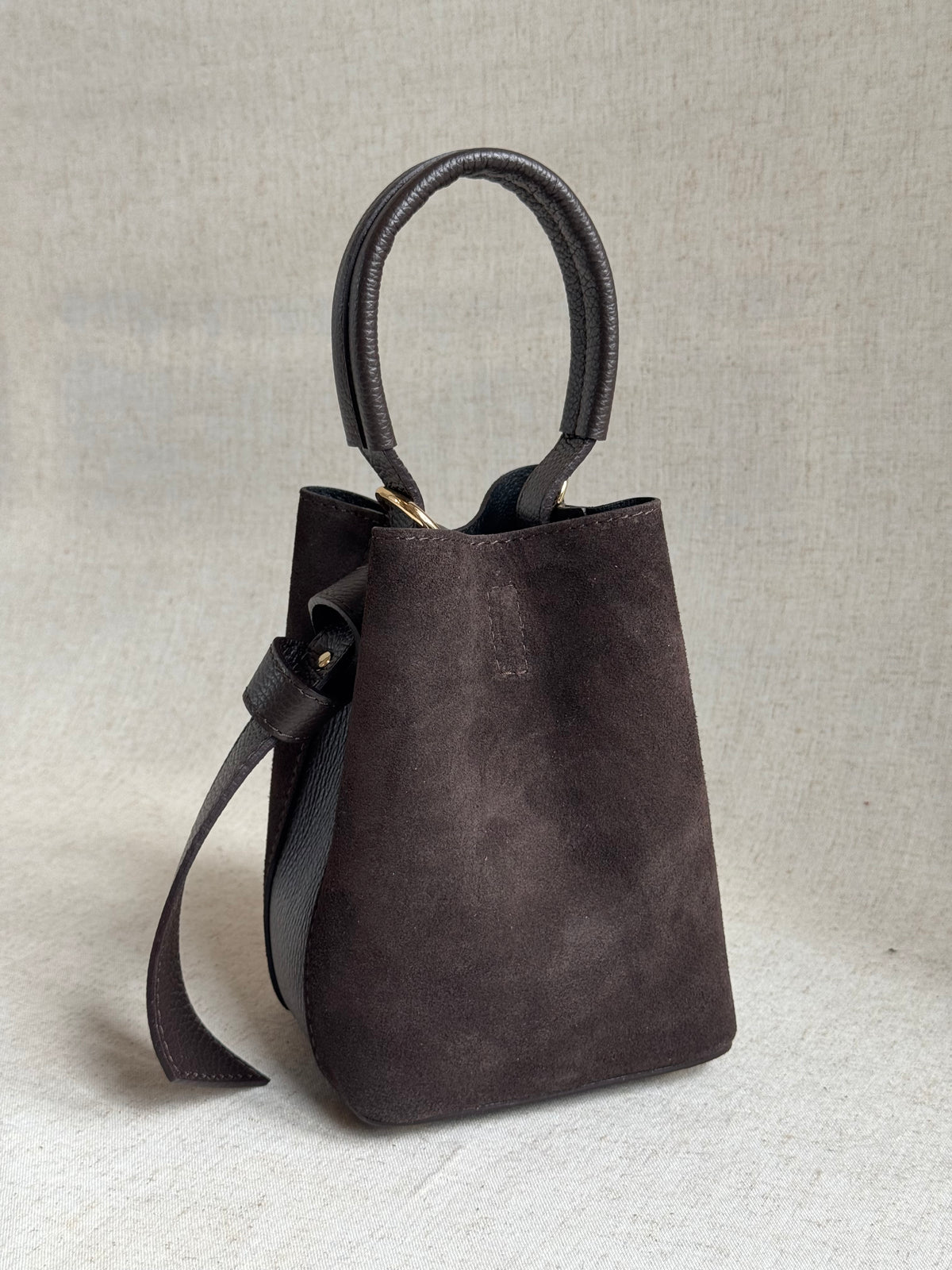 Borsa Vittoria - camoscio, con pochette e tracolla lunga
