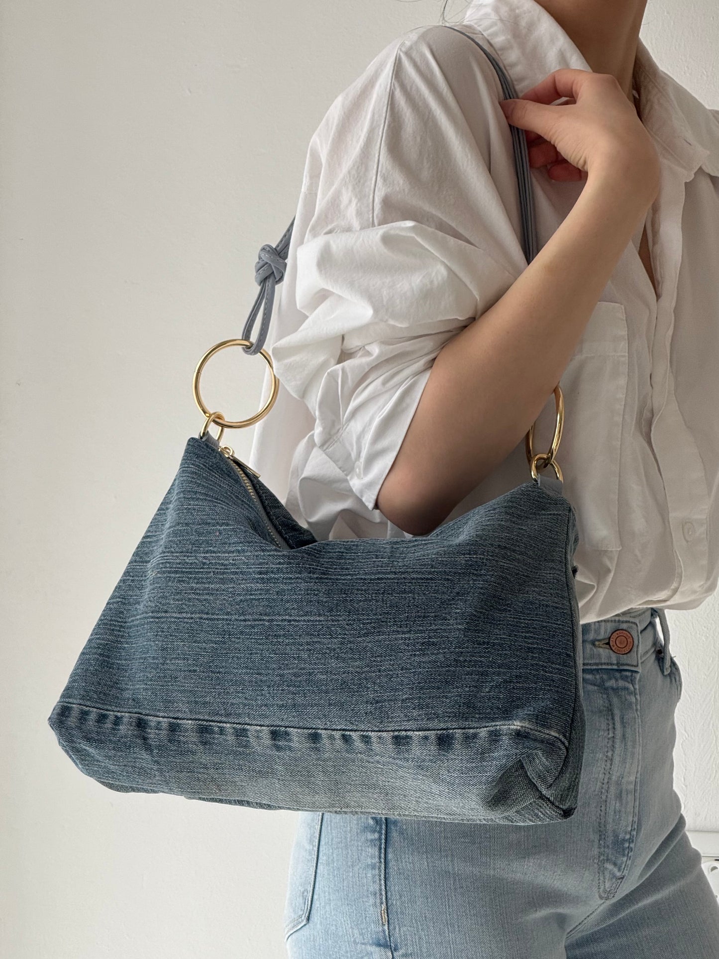Borsa in jeans Agata - con tracolla