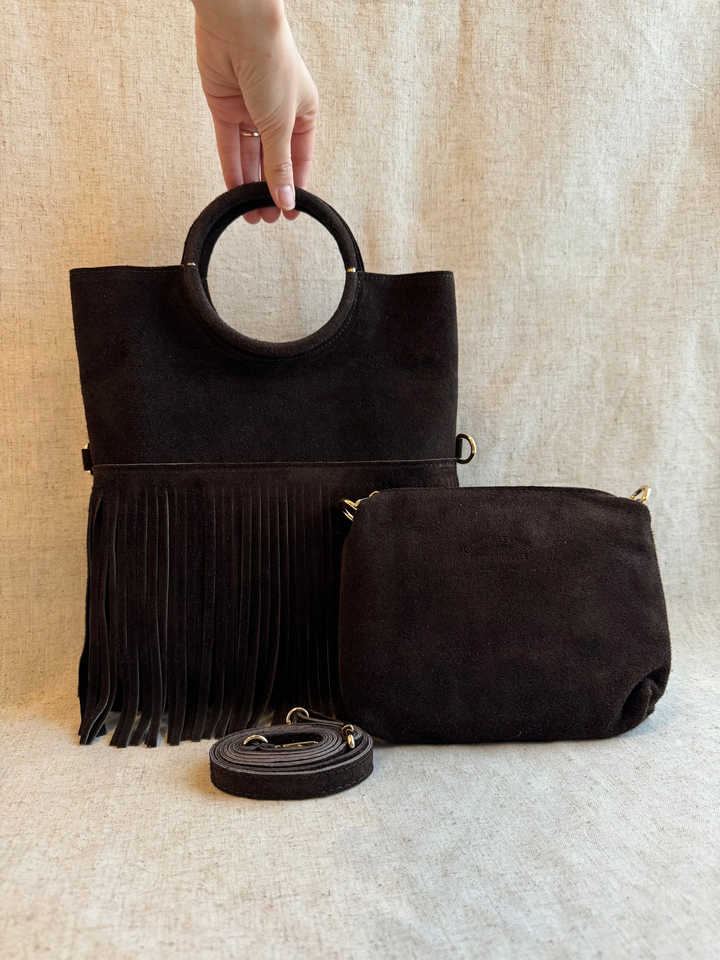 Borsa a mano Lea - con tracolla lunga
