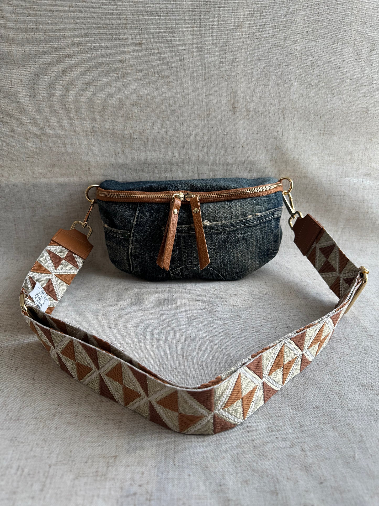 Marsupio in jeans Maya - con tracolla lunga