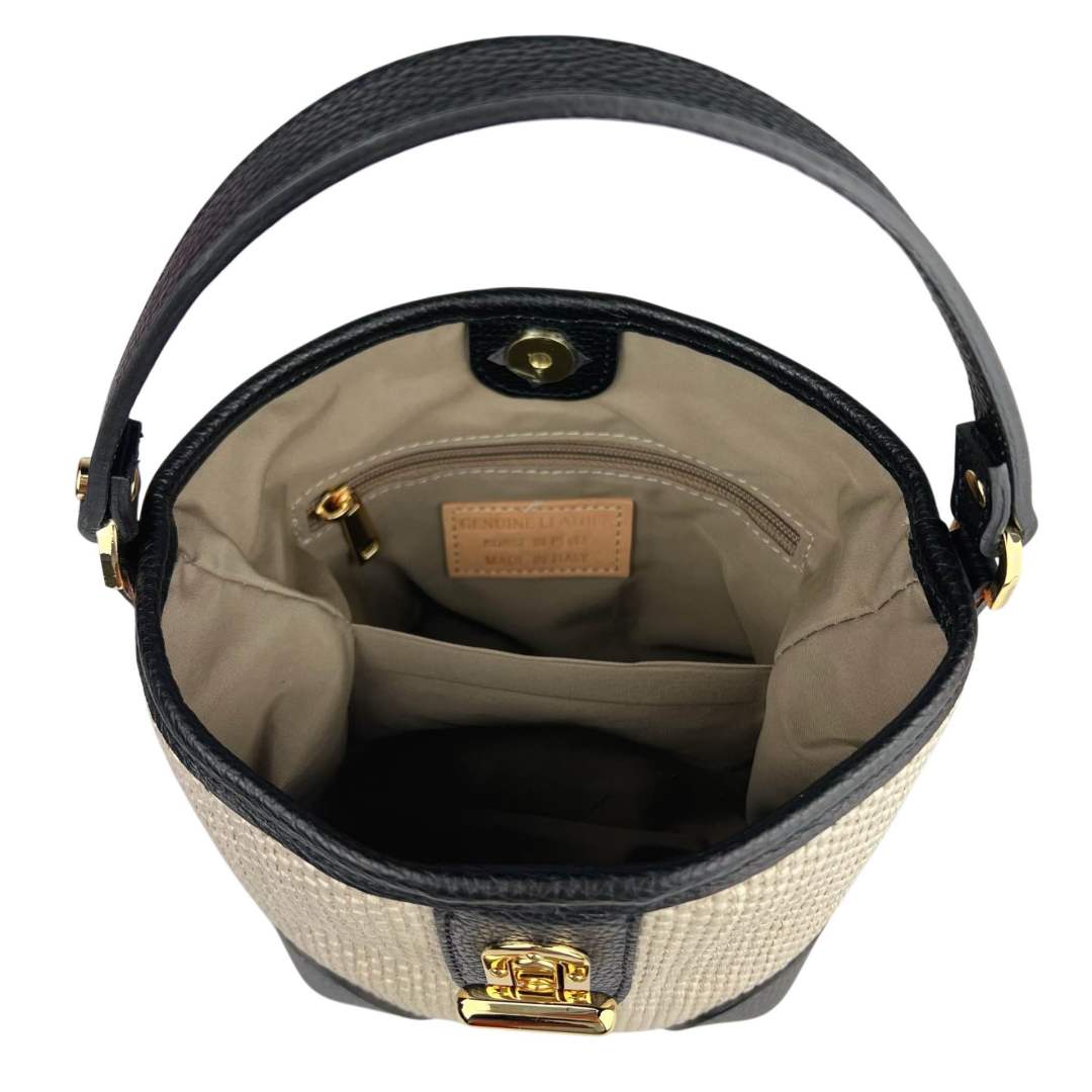 Borsa secchiello Linda - misura piccola, con tracolla lunga
