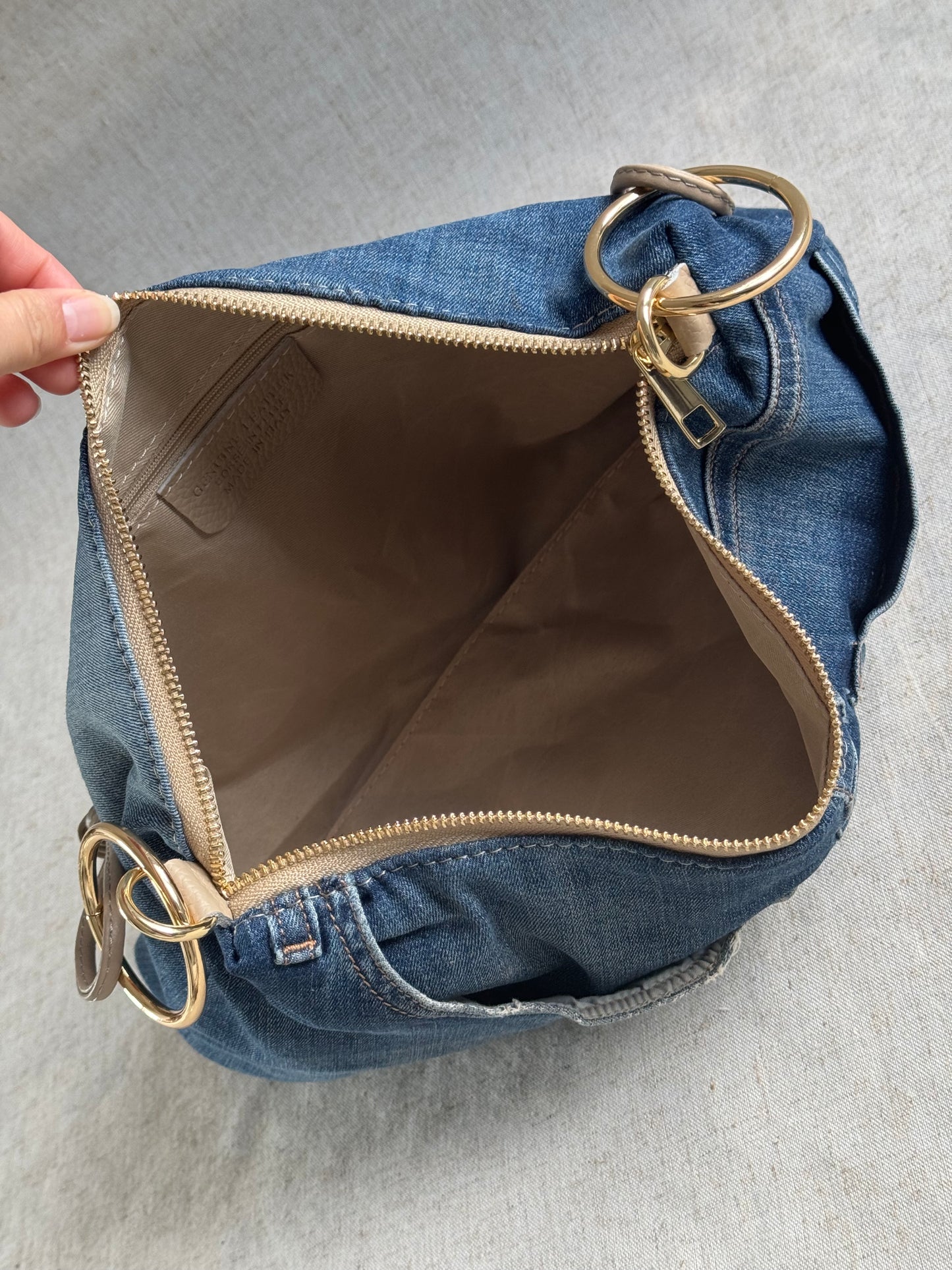Borsa in jeans Agata - con tracolla