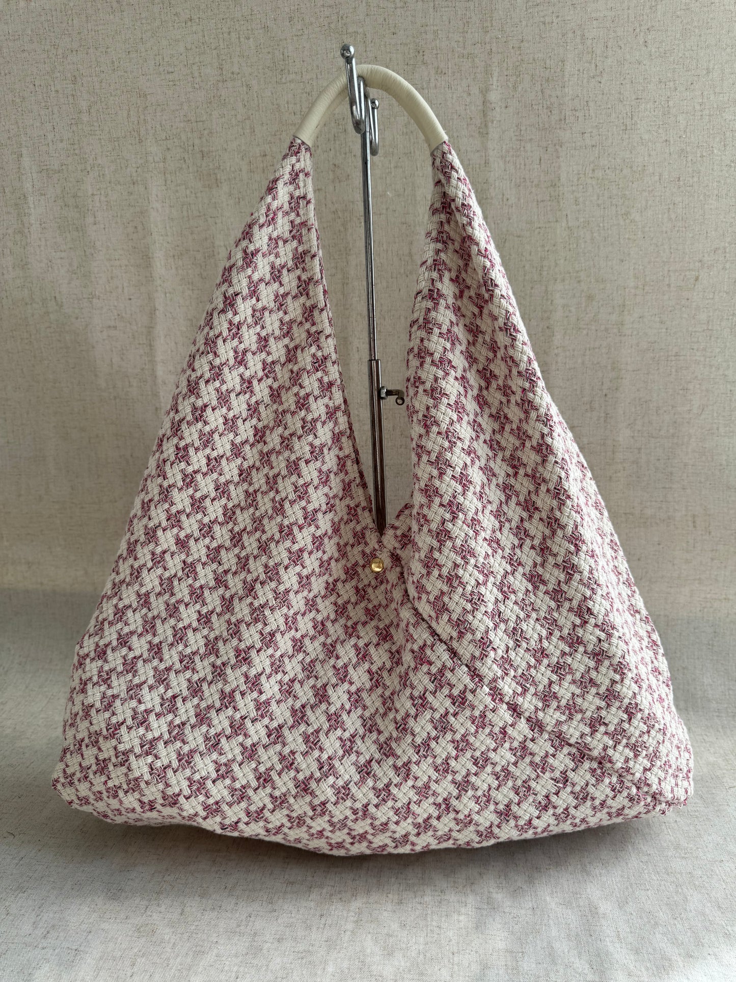 Maxi borsa a spalla Melissa in tessuto