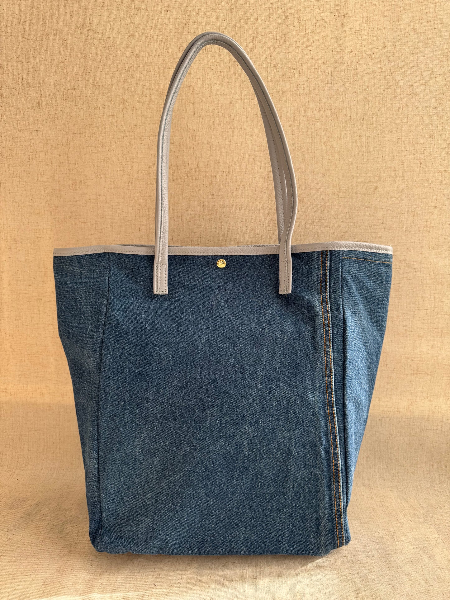 Maxi borsa a spalla in jeans Dina