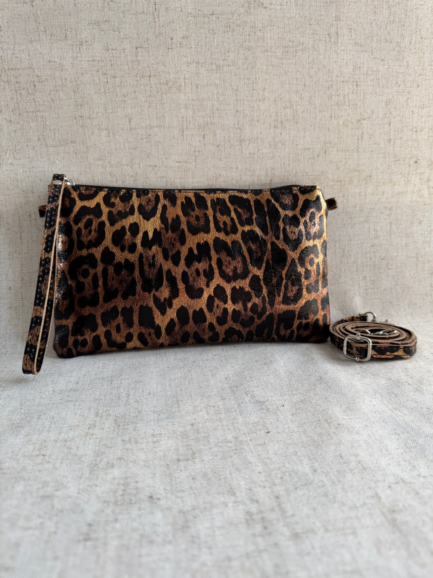 Pochette Chiara laminato - con tracolla lunga