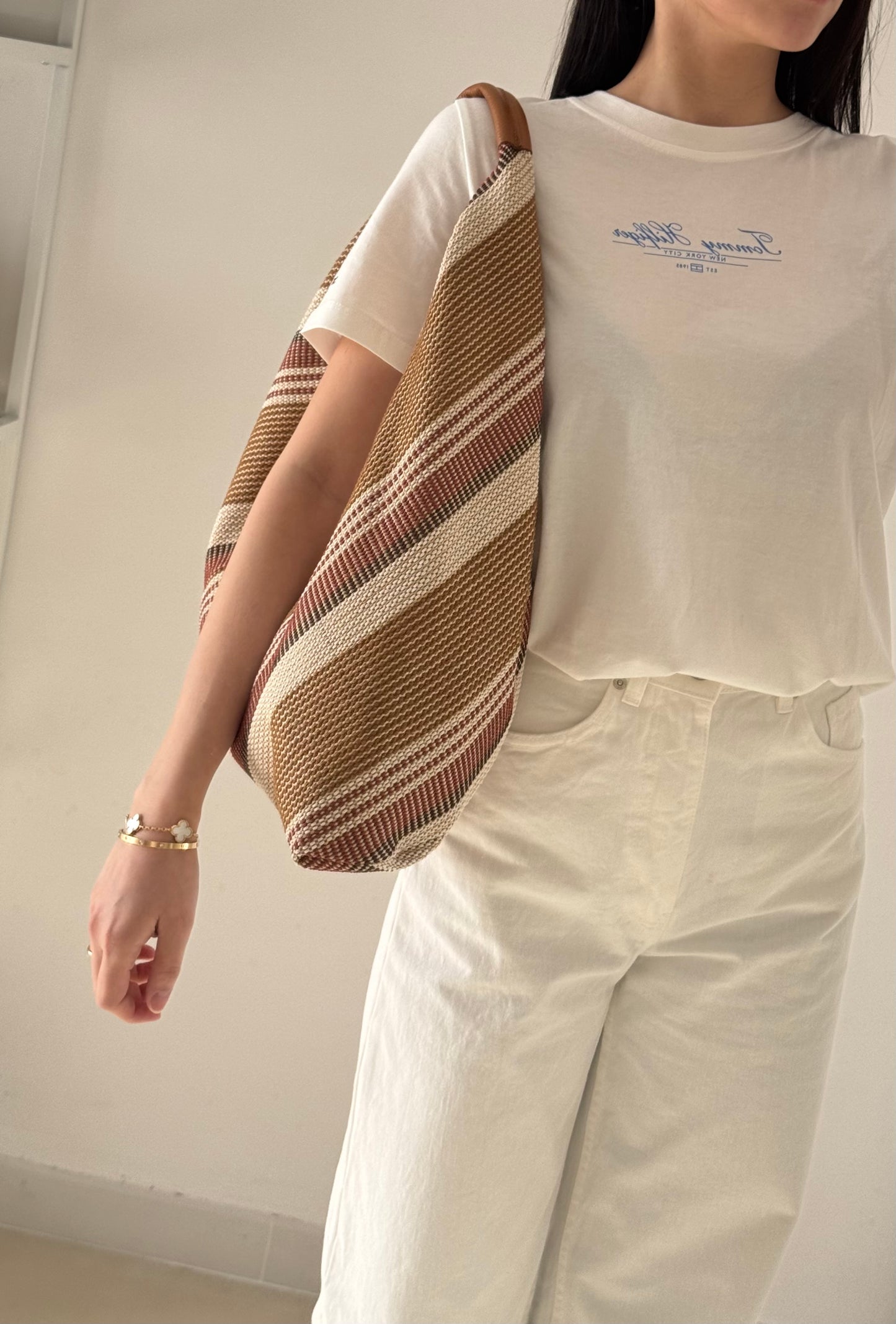 Maxi borsa a spalla Melissa - rafia