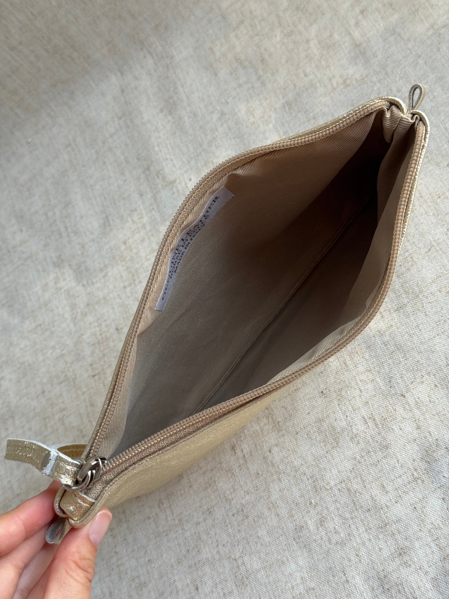 Pochette Chiara laminato - con tracolla lunga