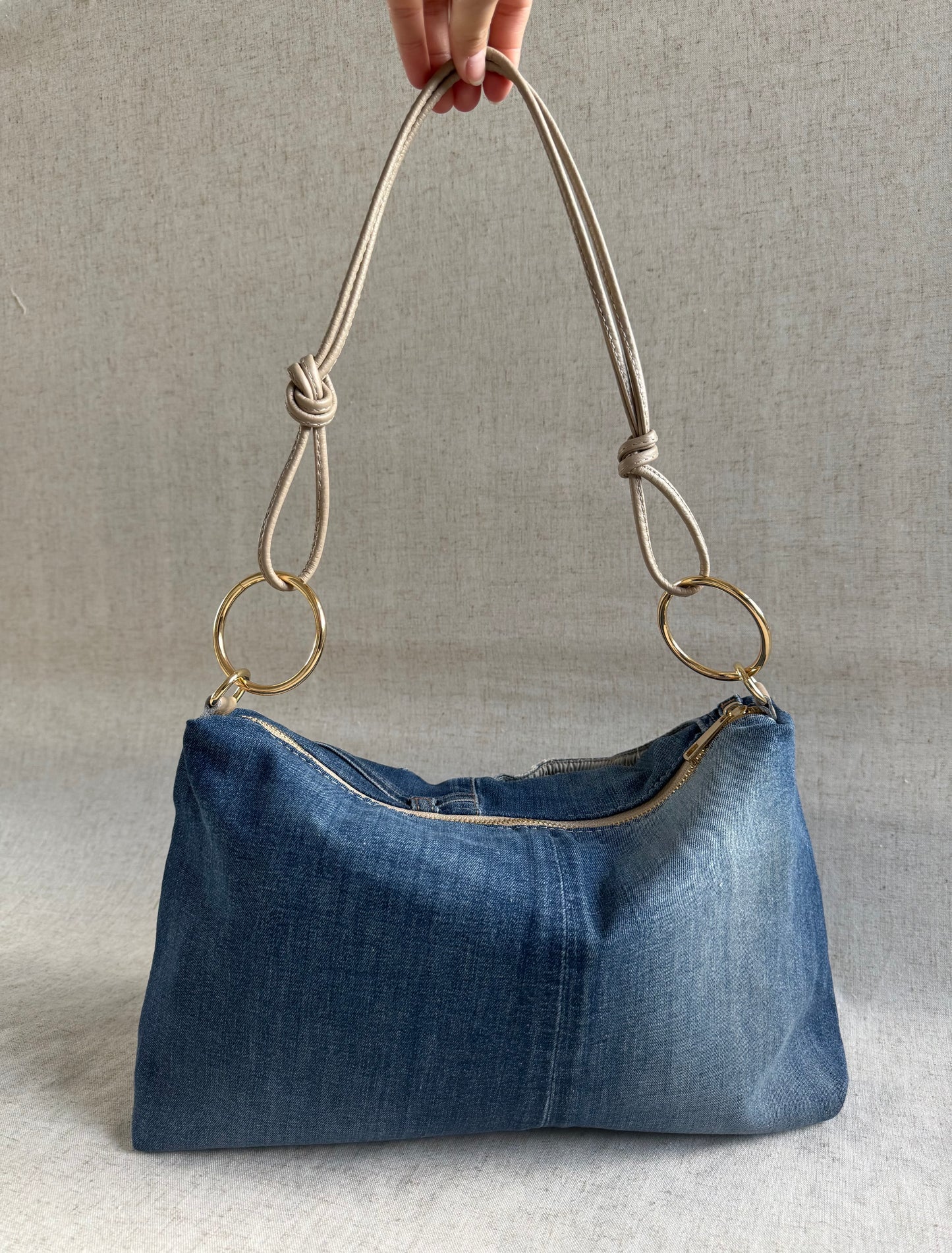 Borsa in jeans Agata - con tracolla