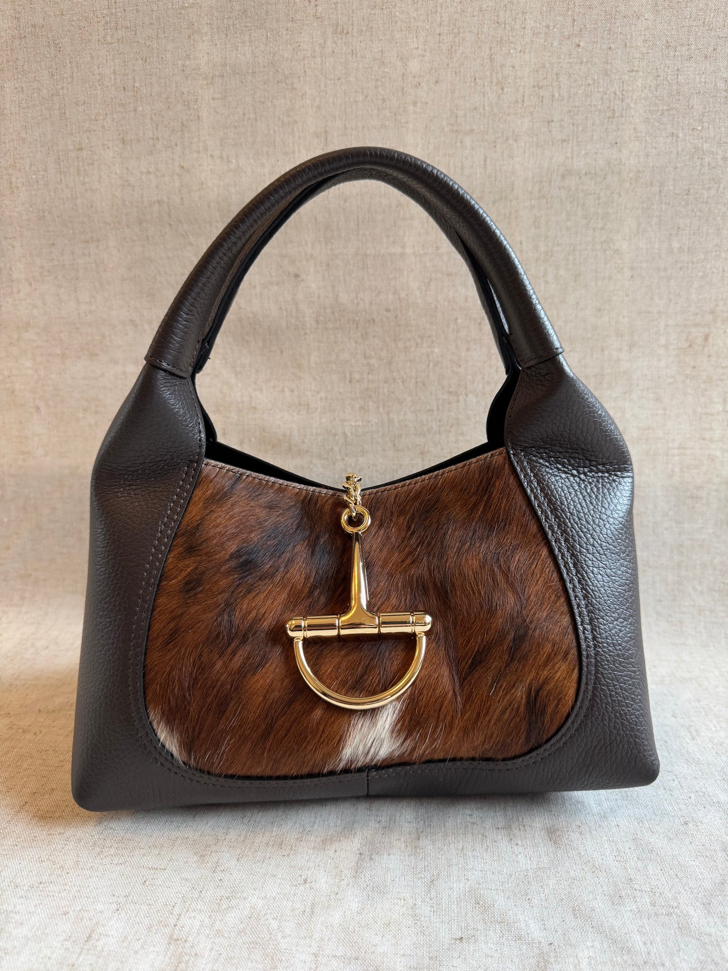 Borsa Gabriella - cavallino, con tracolla lunga