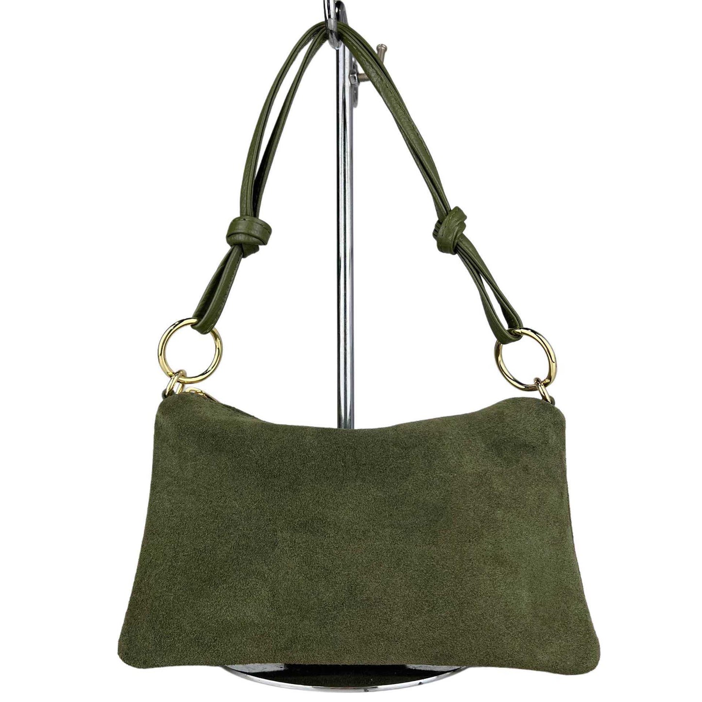 Borsa a spalla Agata camoscio - misura piccola, con tracolla lunga