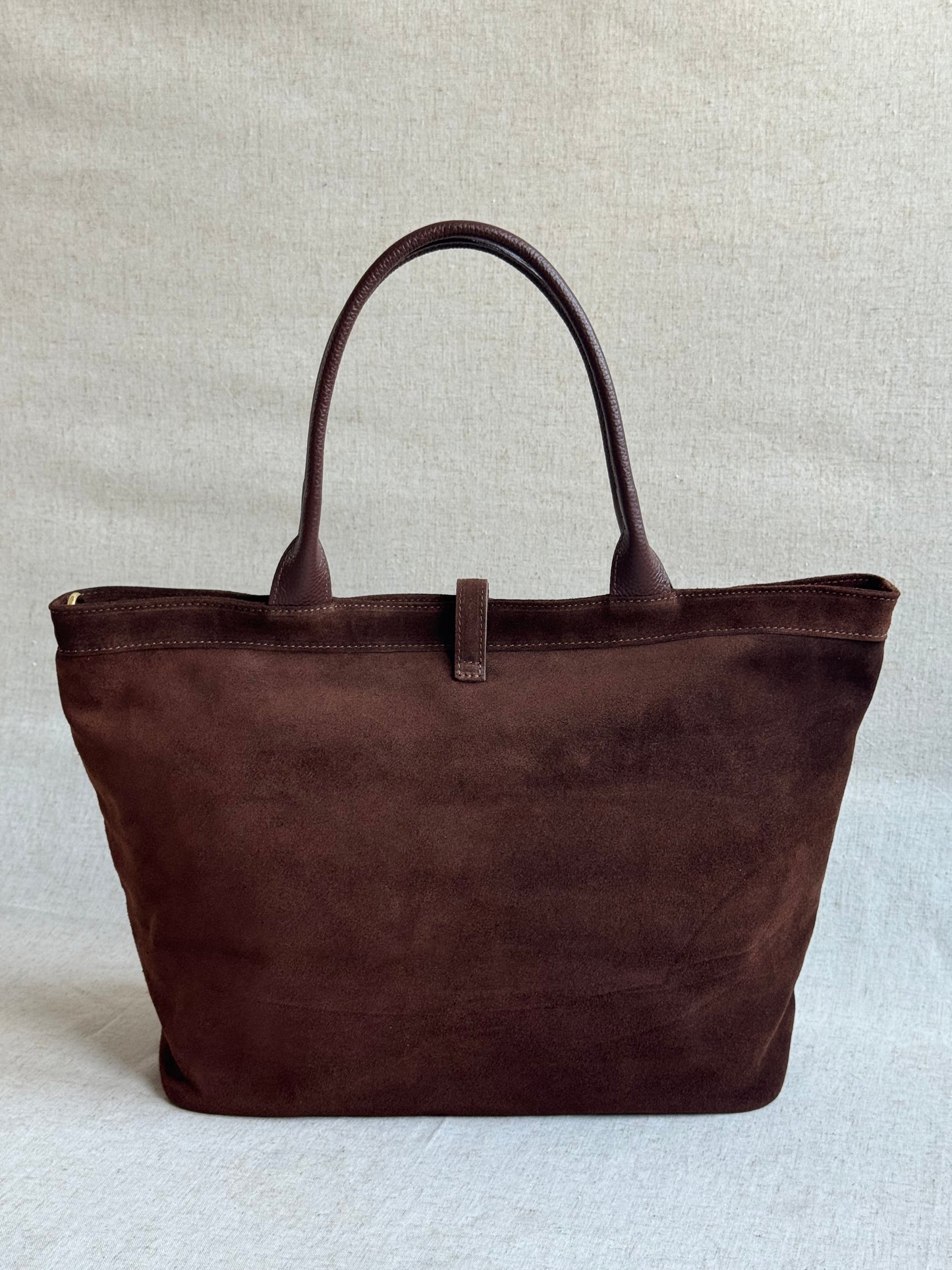 Maxi borsa Holo - camoscio, con tracolla lunga