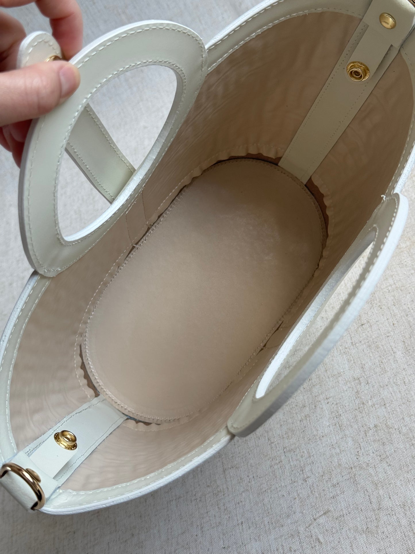 Borsa Alice - rafia, con tracolla lunga e pochette