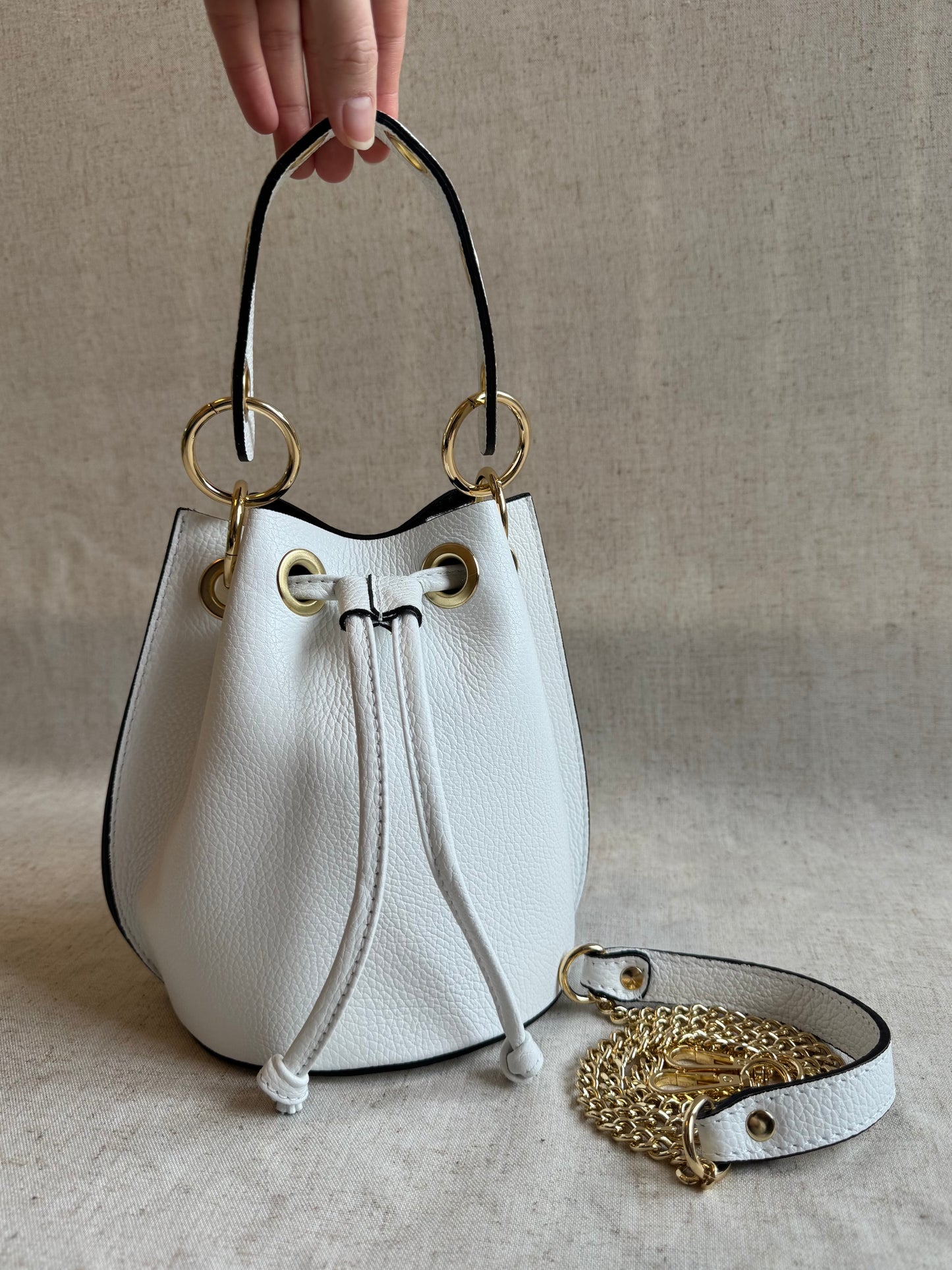 Borsa secchiello Vanilla - con tracolla lunga