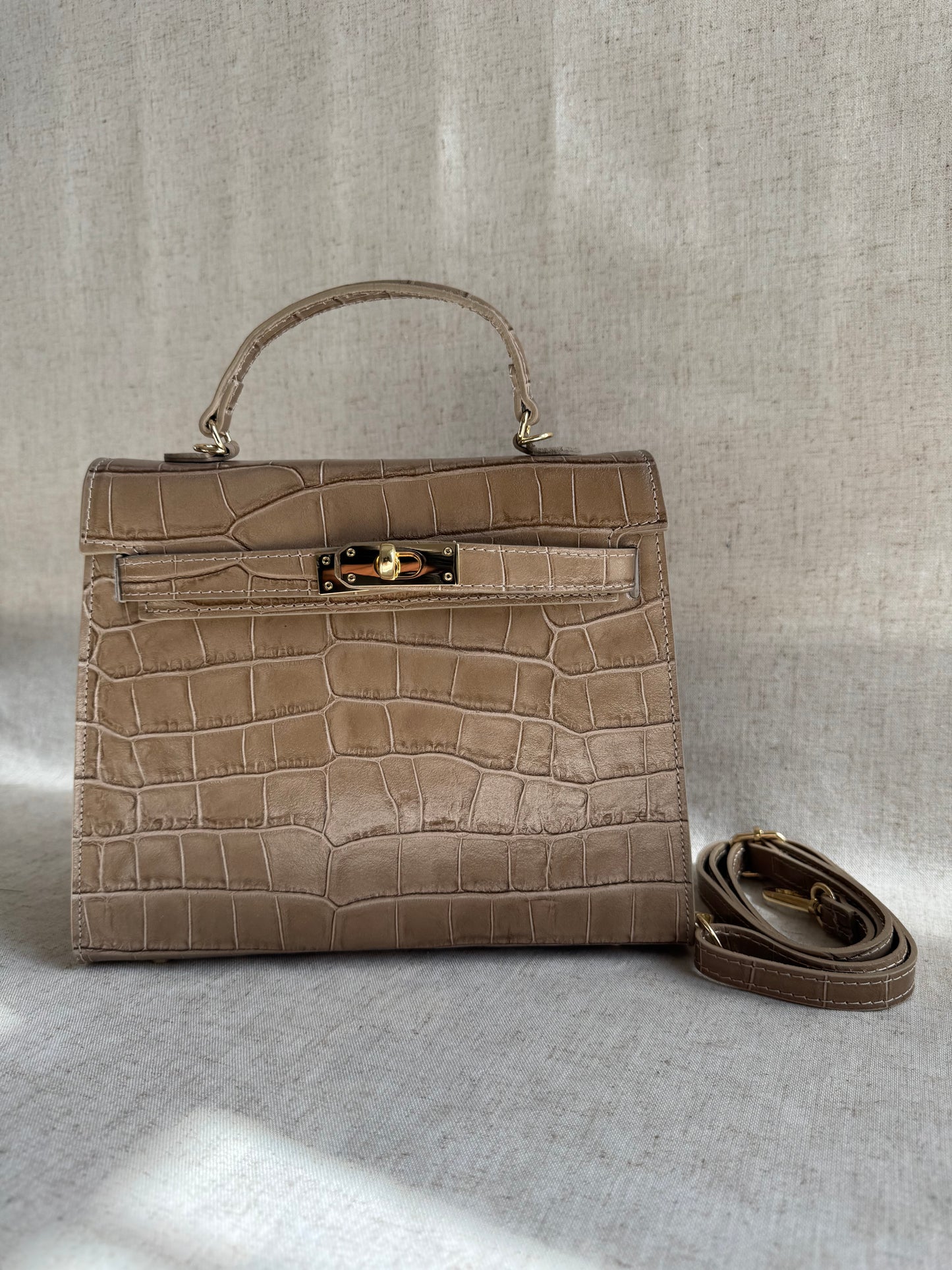 Borsa KELLY - misura grande, con tracolla lunga