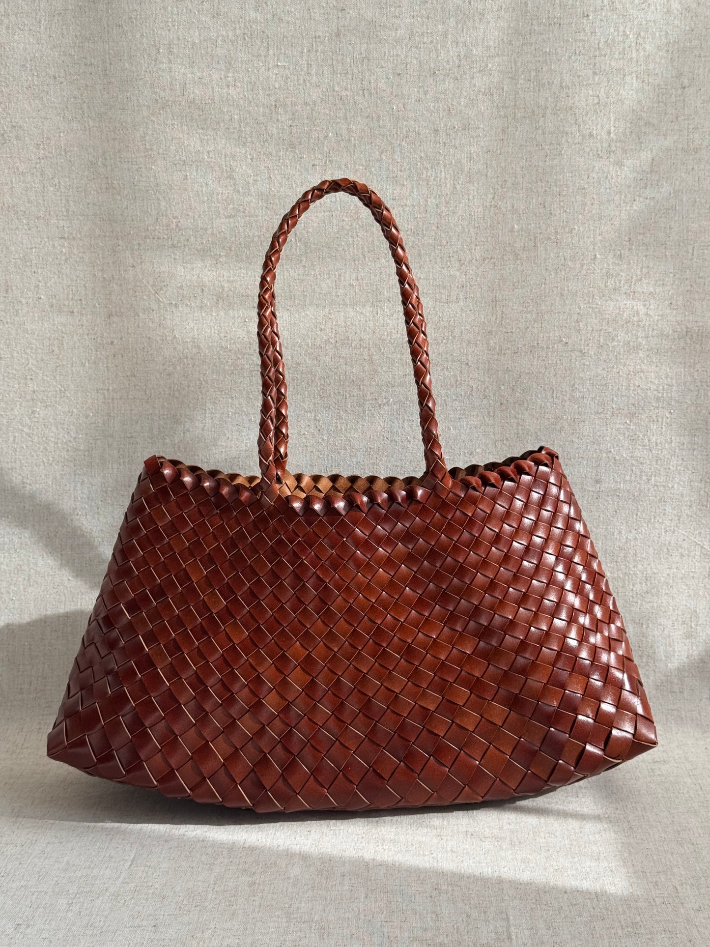 Maxi borsa a spalla Cassandra - vera pelle tamponato