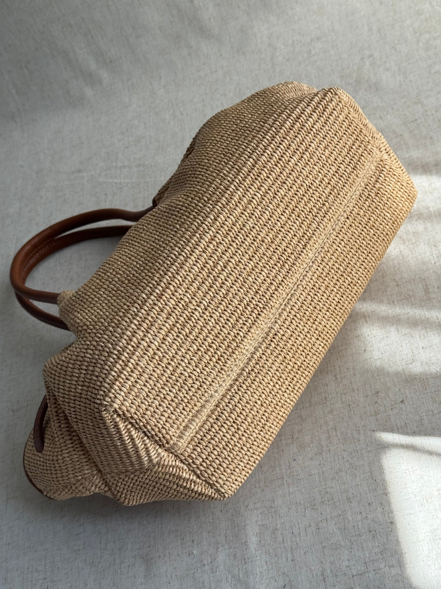 Borsa Laila - rafia, con tracolla lunga