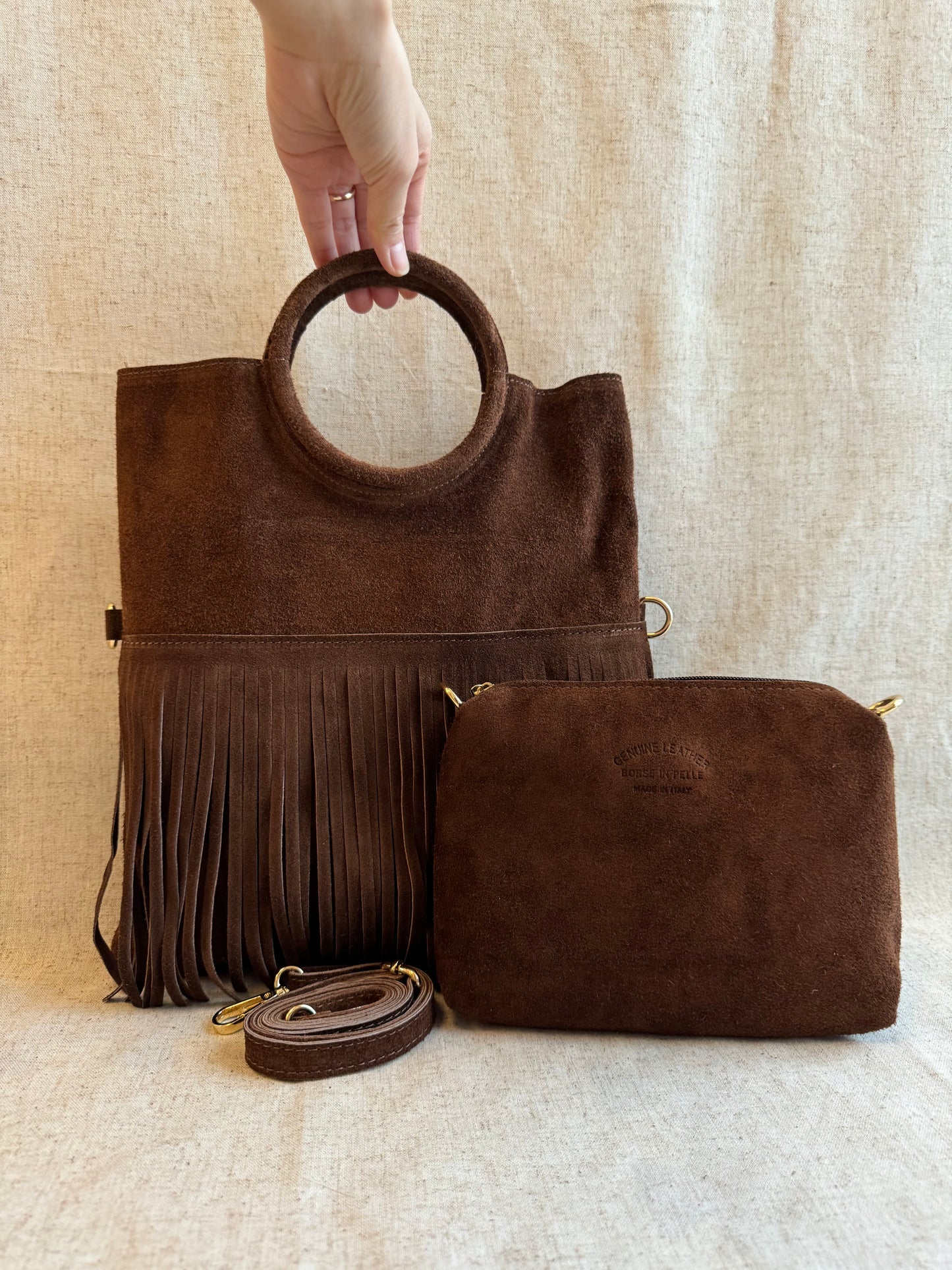 Borsa a mano Lea - con tracolla lunga