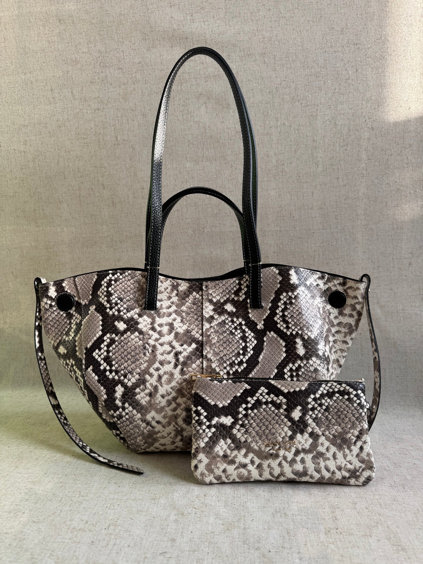 Borsa a spalla Sofia - pitonato, misura piccola con pochette