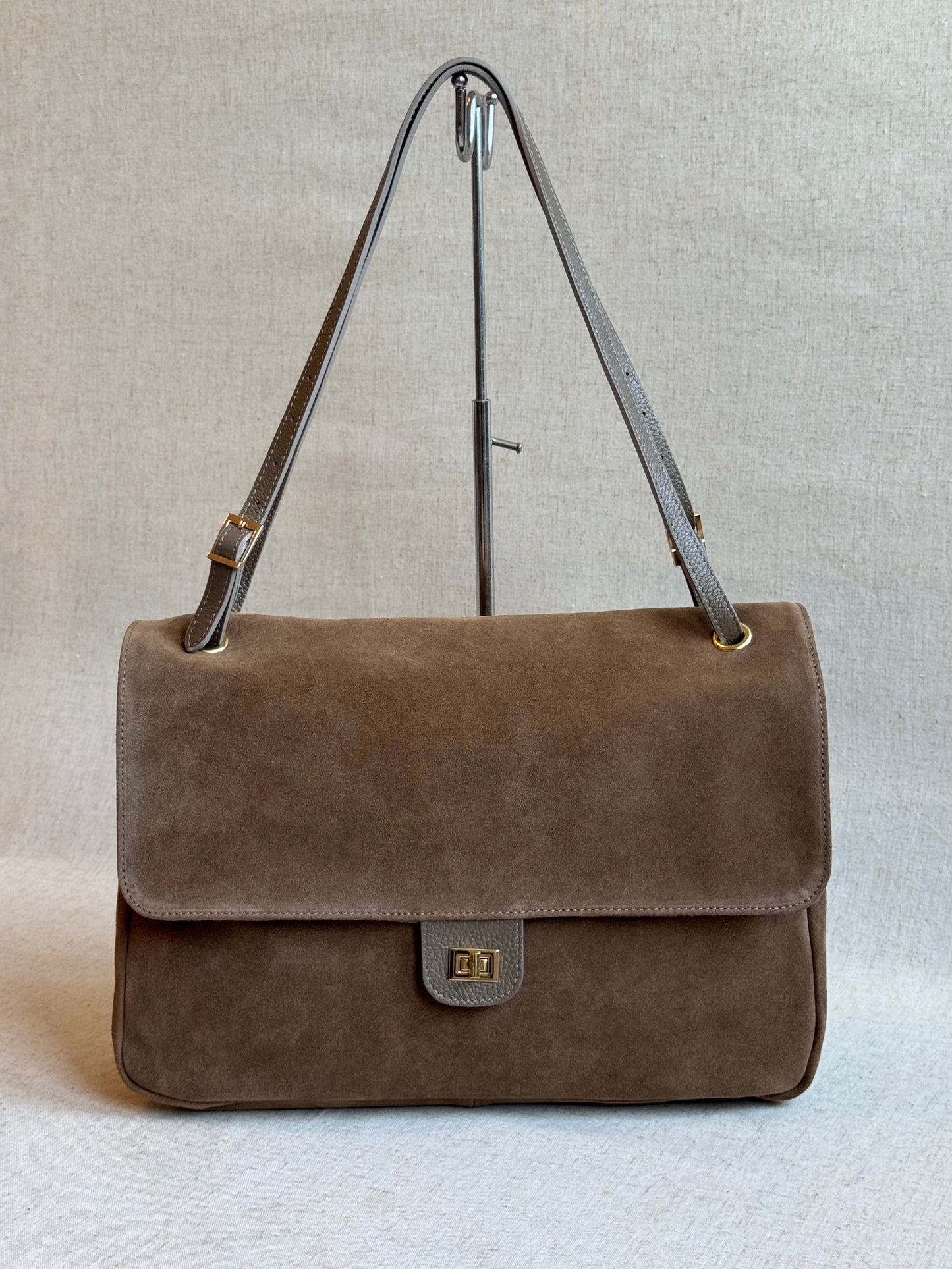 Borsa Chantal - camoscio, manico regolabile