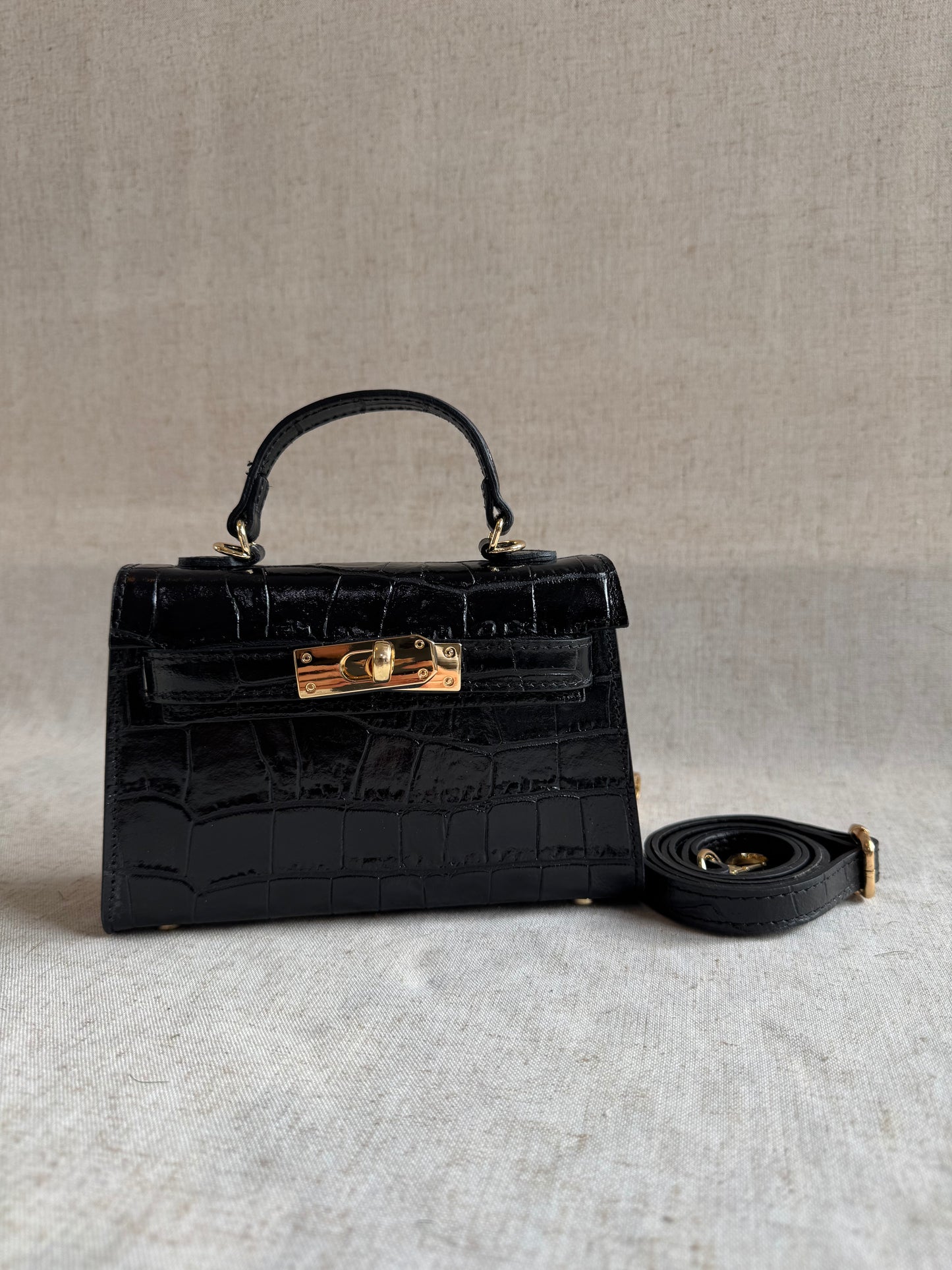 Borsa KELLY - misura piccola, con tracolla lunga