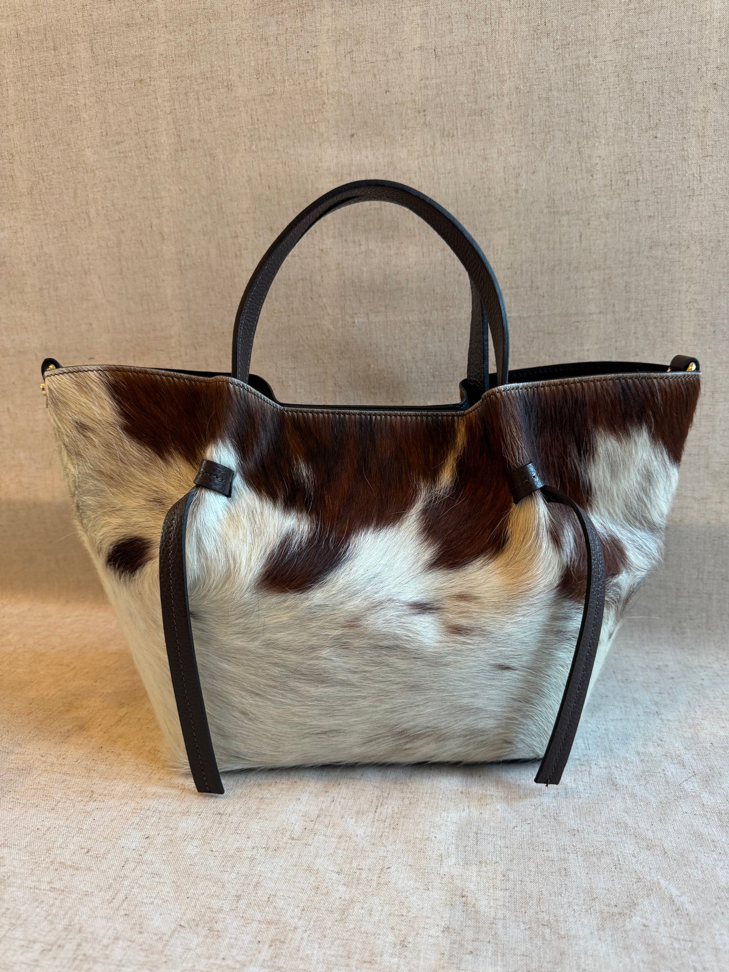 Borsa Laura - cavallino, con tracolla lunga e pochette