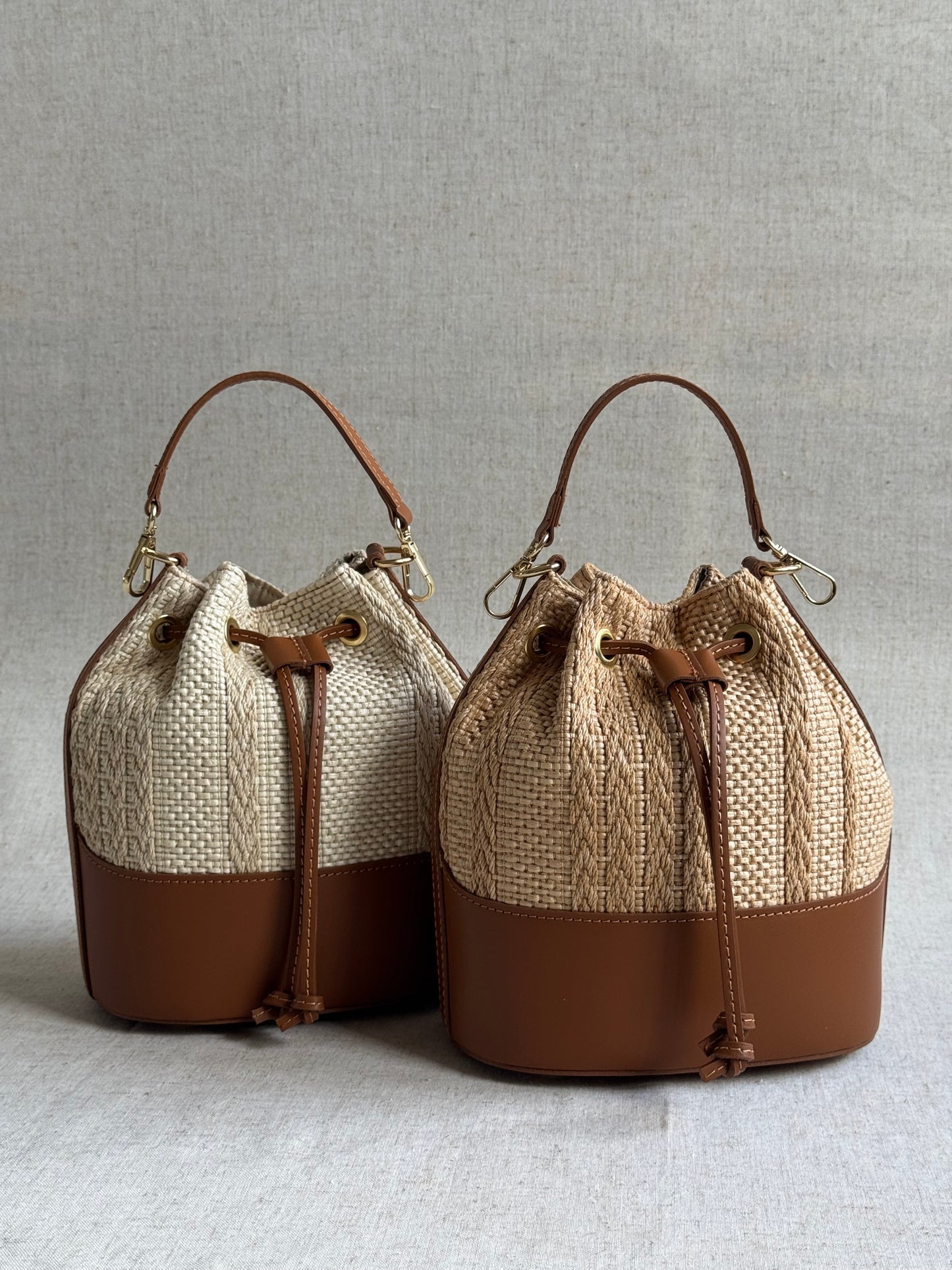 Borsa Versilia - variante 2, rafia, con tracolla