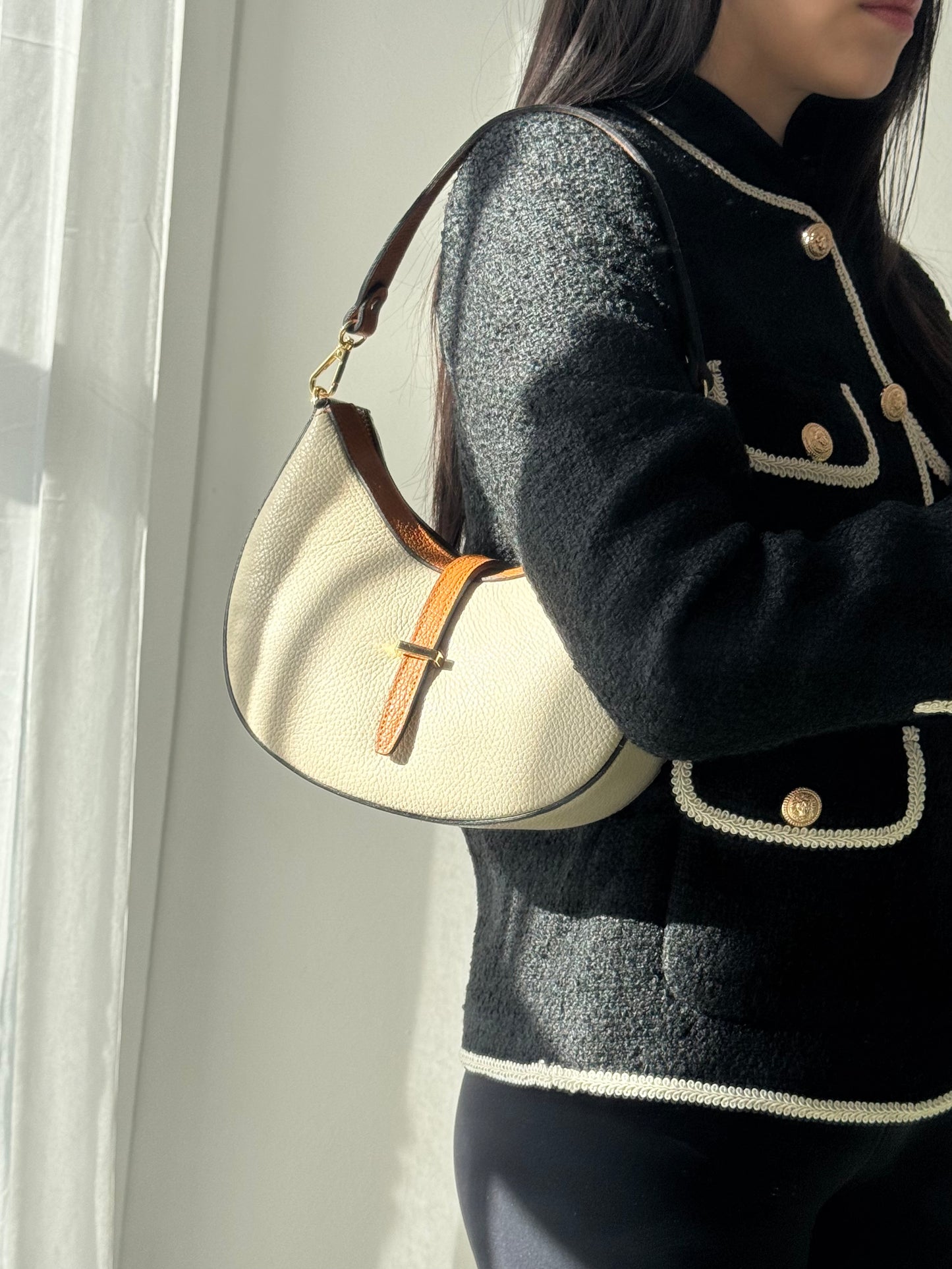 Borsa a spalla Moon - con tracolla lunga