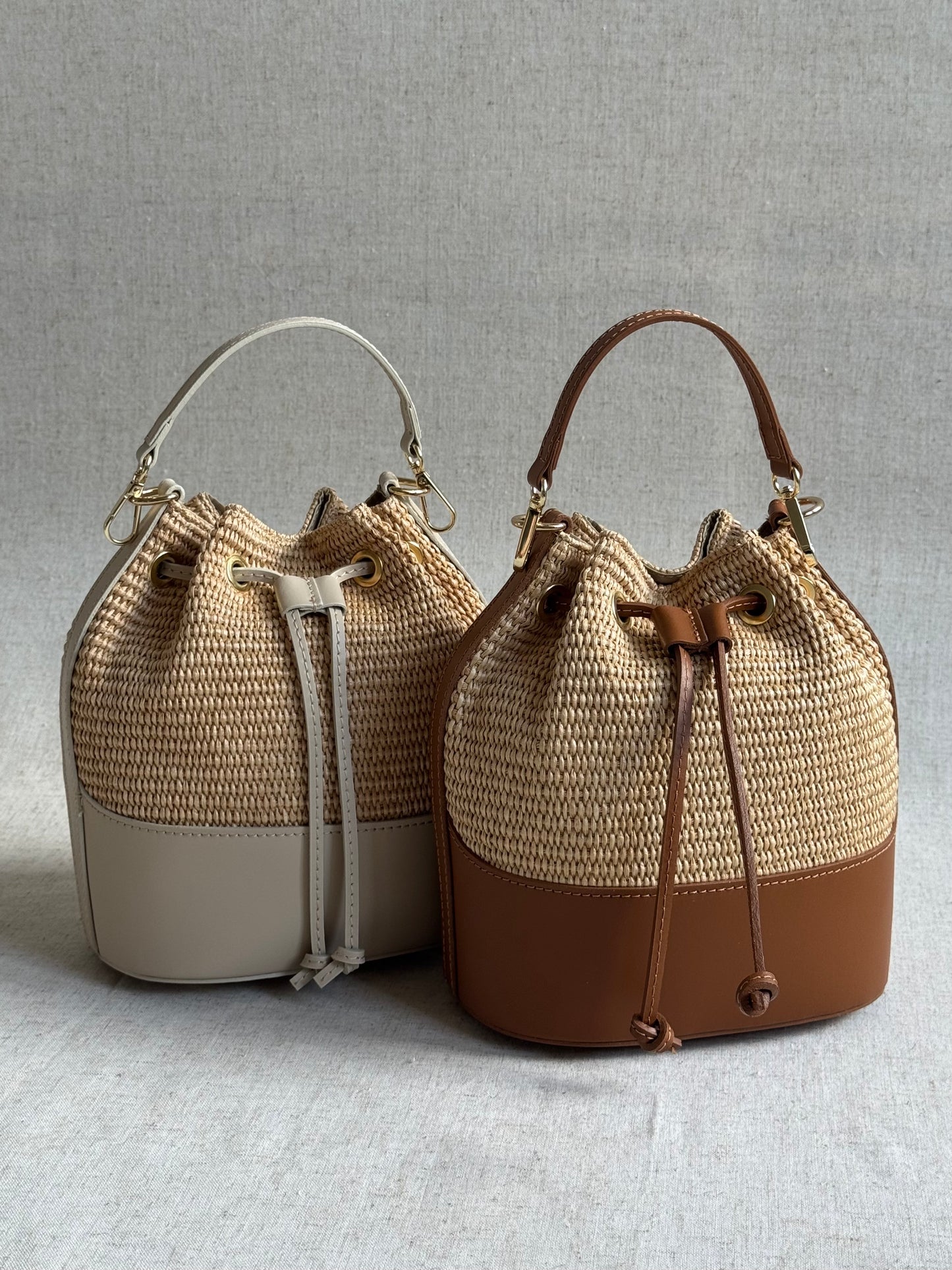 Borsa Versilia - rafia, con tracolla lunga