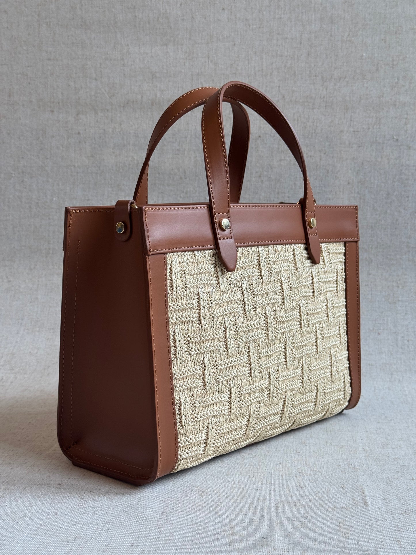 Borsa Aria - rafia, con tracolla lunga