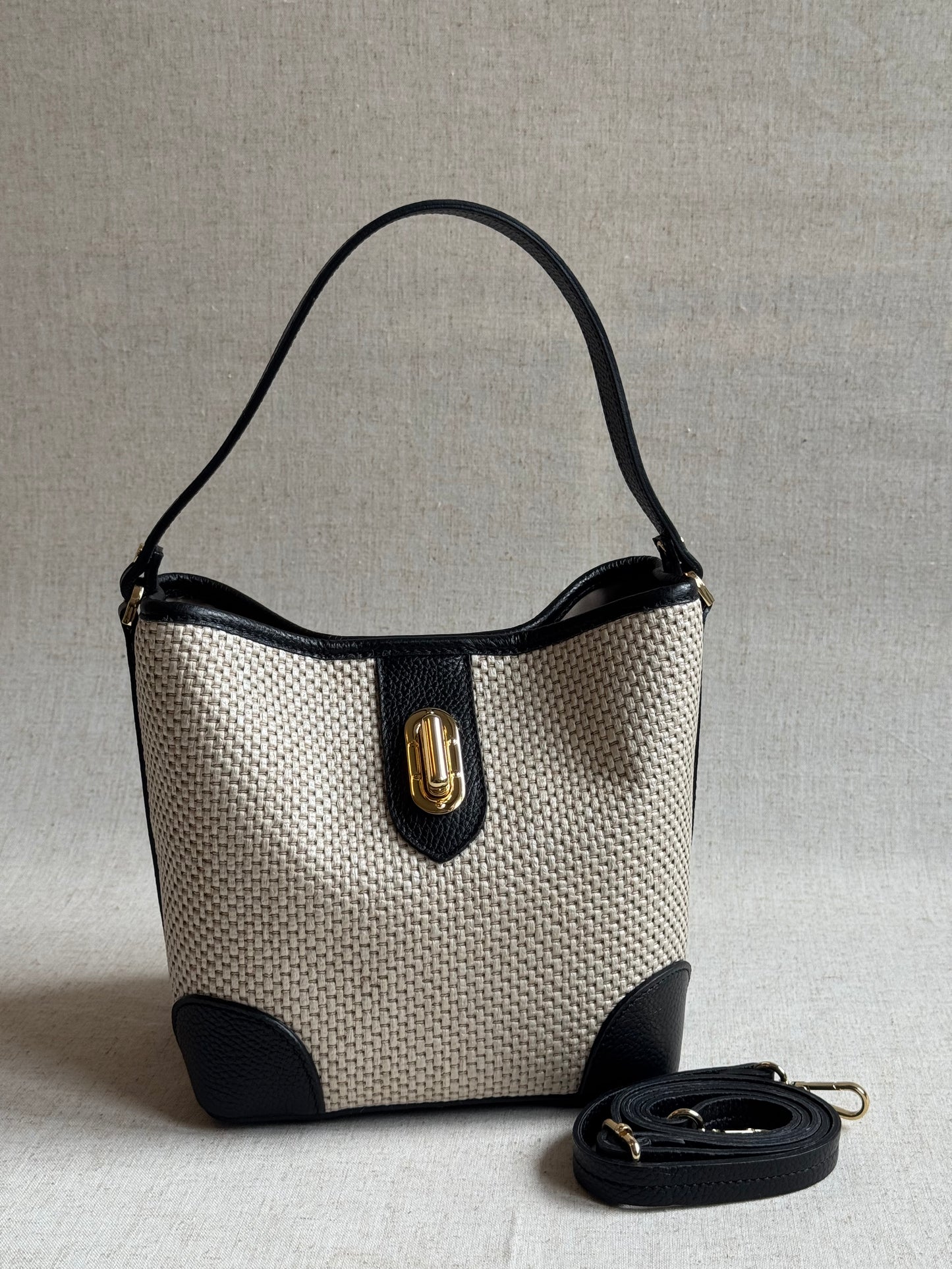 Borsa secchiello Linda - misura grande, con tracolla lunga