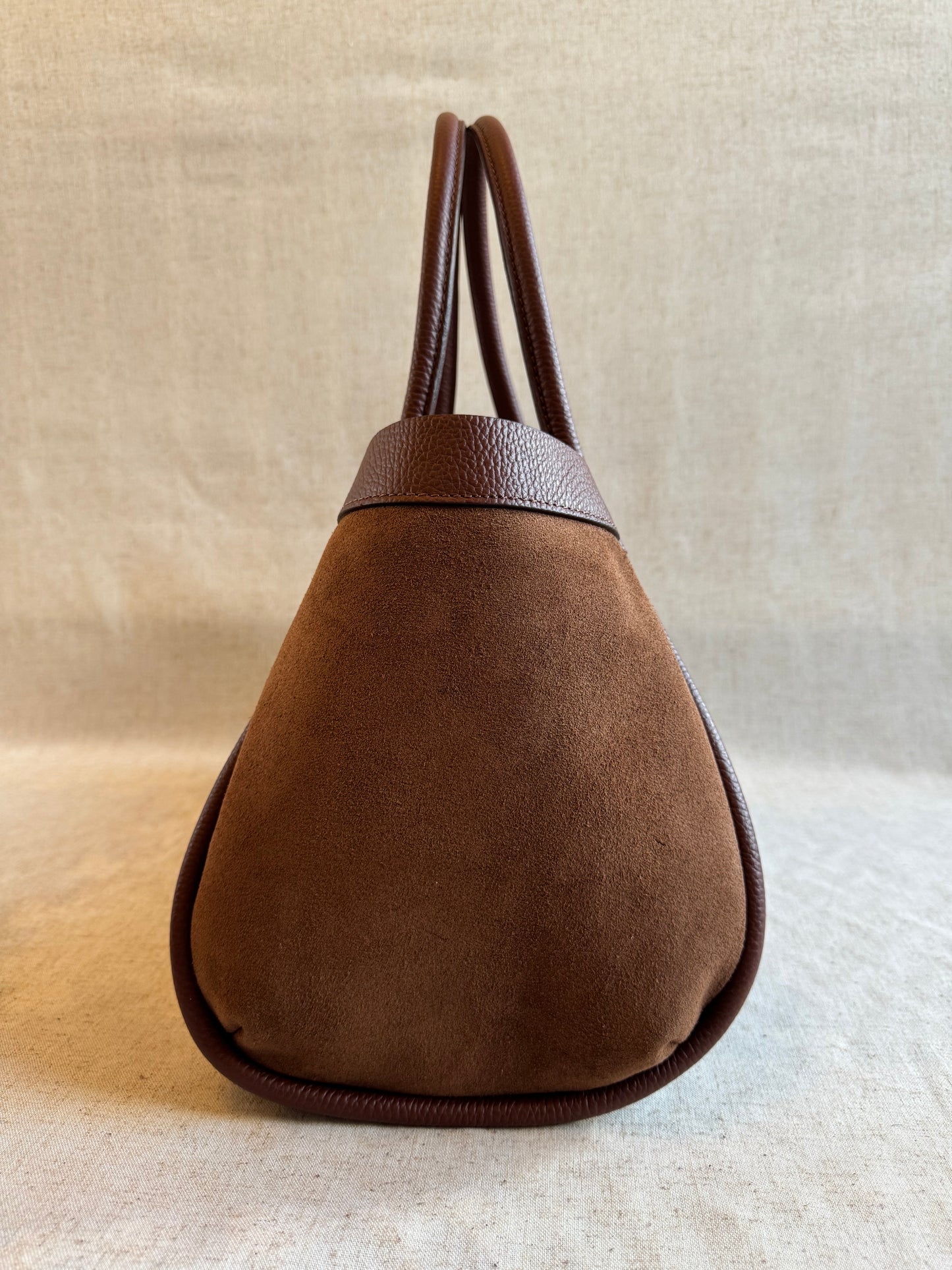 Maxi borsa Carla - camoscio, con tracolla lunga