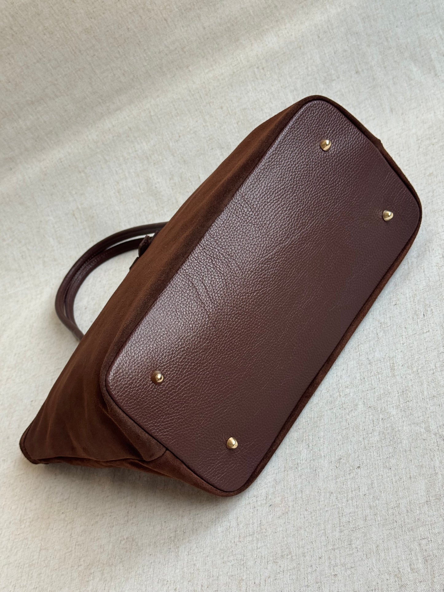 Maxi borsa Holo - camoscio, con tracolla lunga