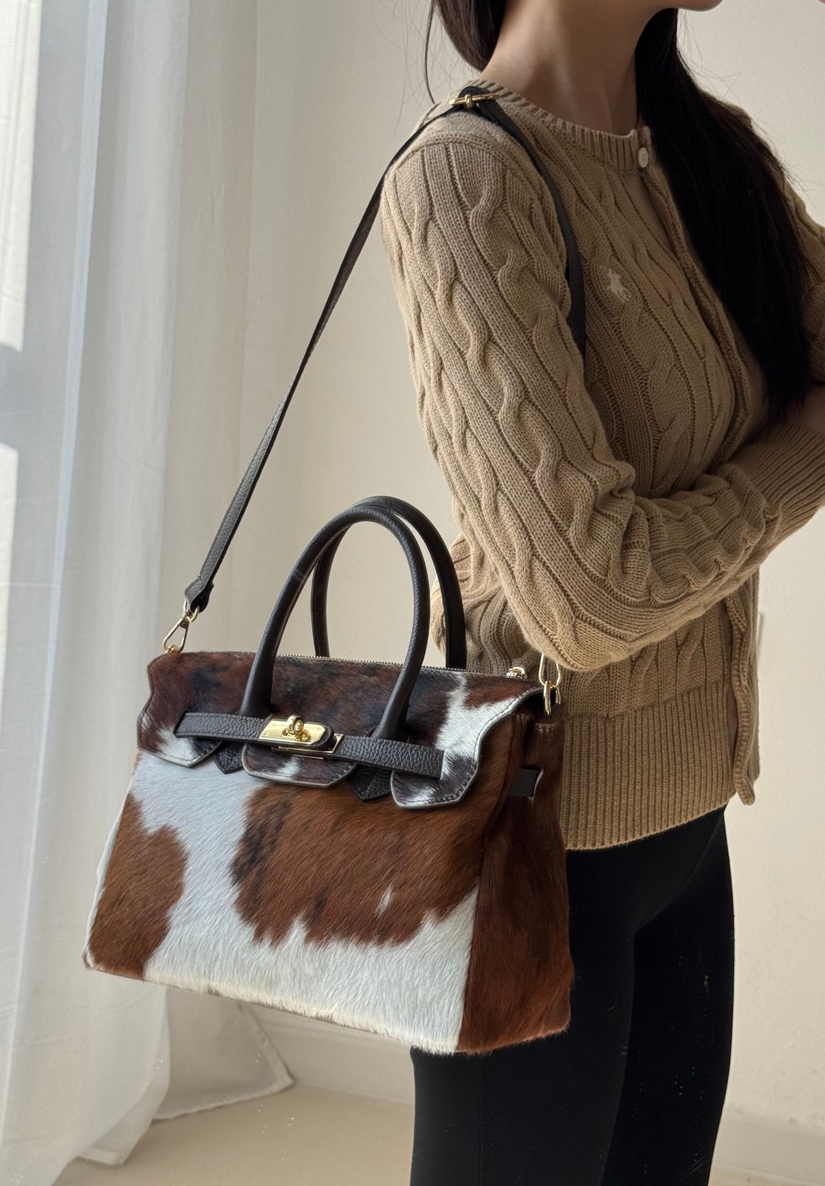 Borsa Jane - cavallino, misura piccola, con tracolla lunga