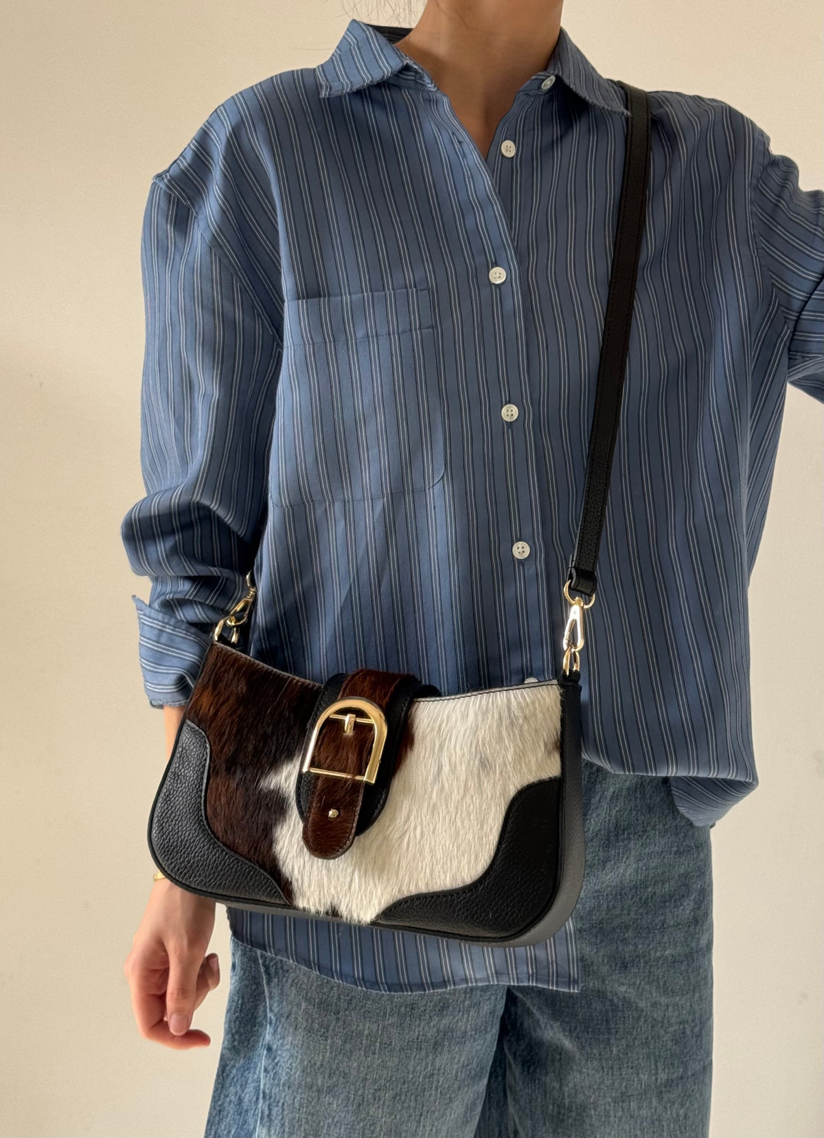 Borsa Nova - cavallino, con tracolla lunga