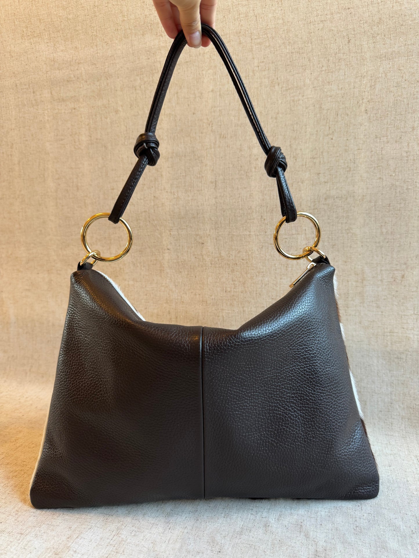 Borsa a spalla Agata - cavallino, con tracolla lunga