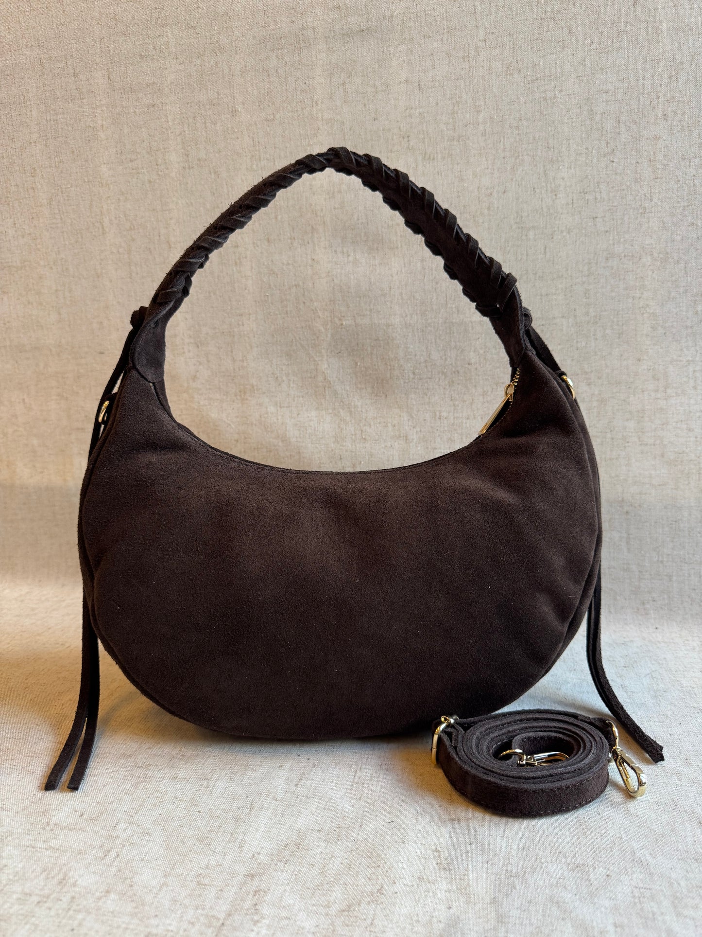 Borsa a spalla Ronda - camoscio, con tracolla lunga