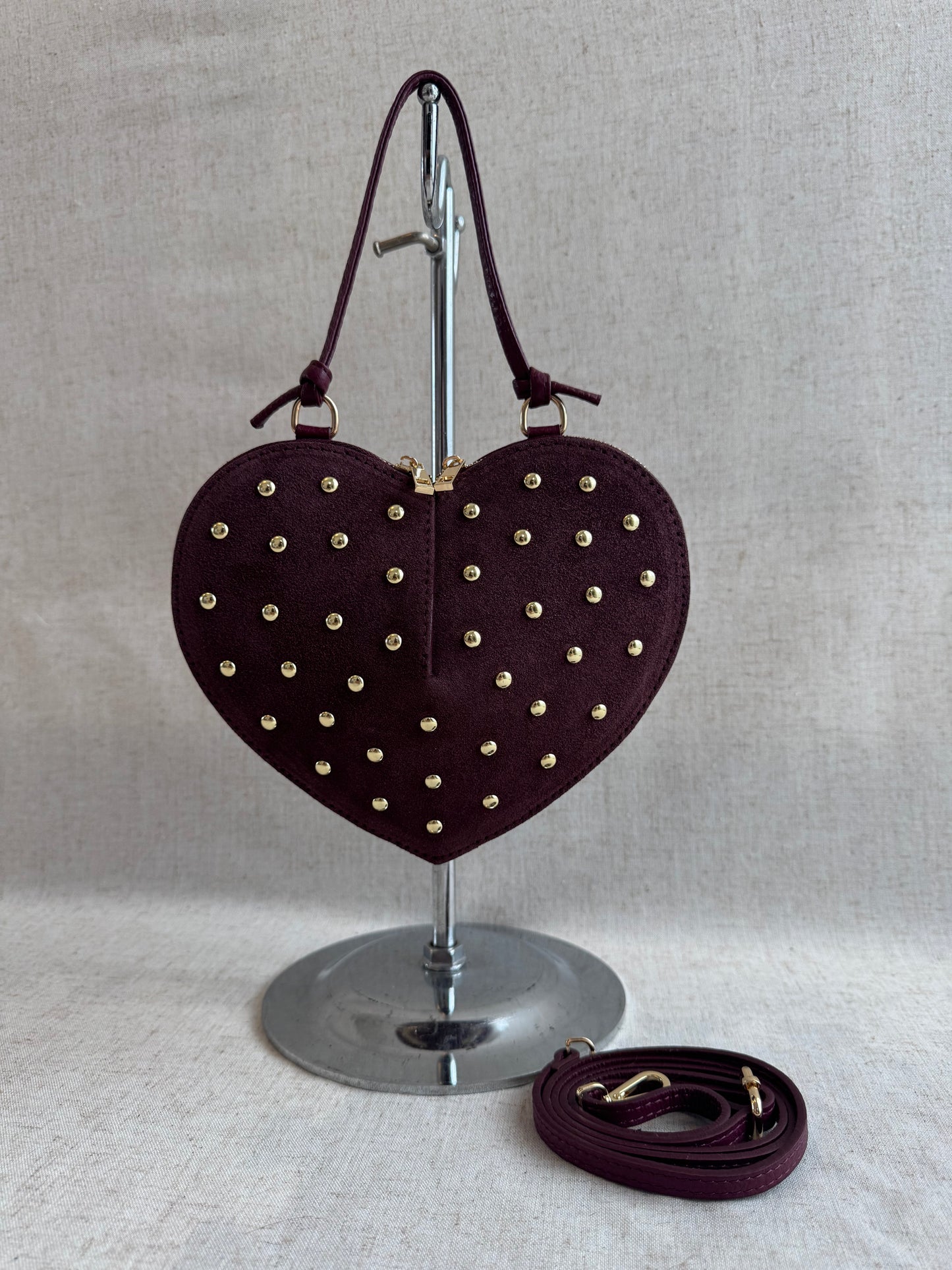 Love - borchie, con tracolla lunga