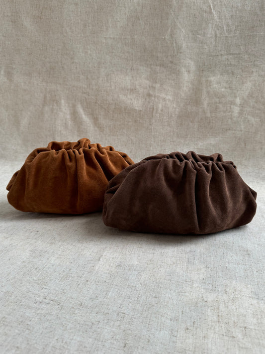 Pochette Claudia - camoscio, con tracolla