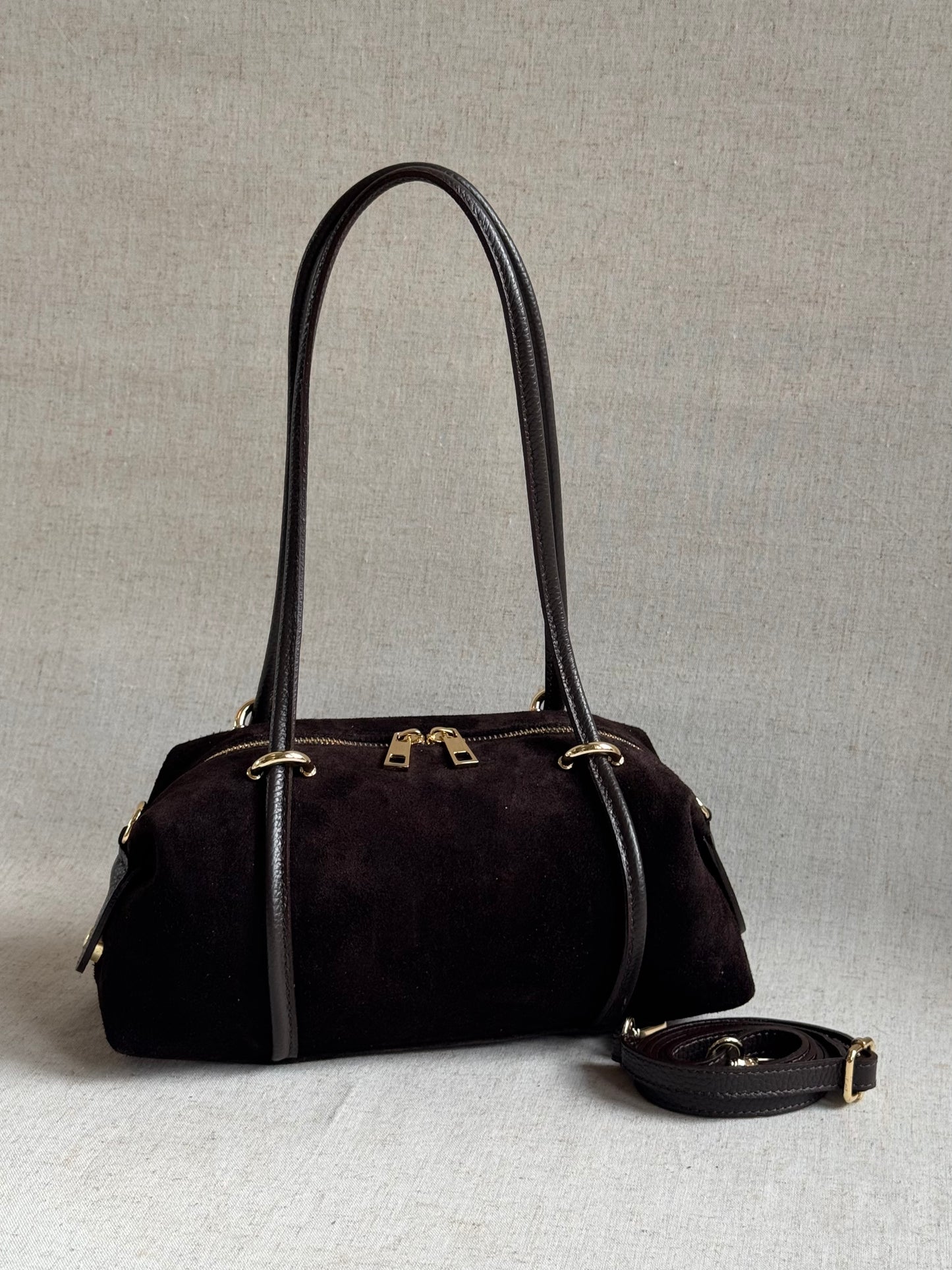 Borsa Roma - camoscio, con tracolla lunga