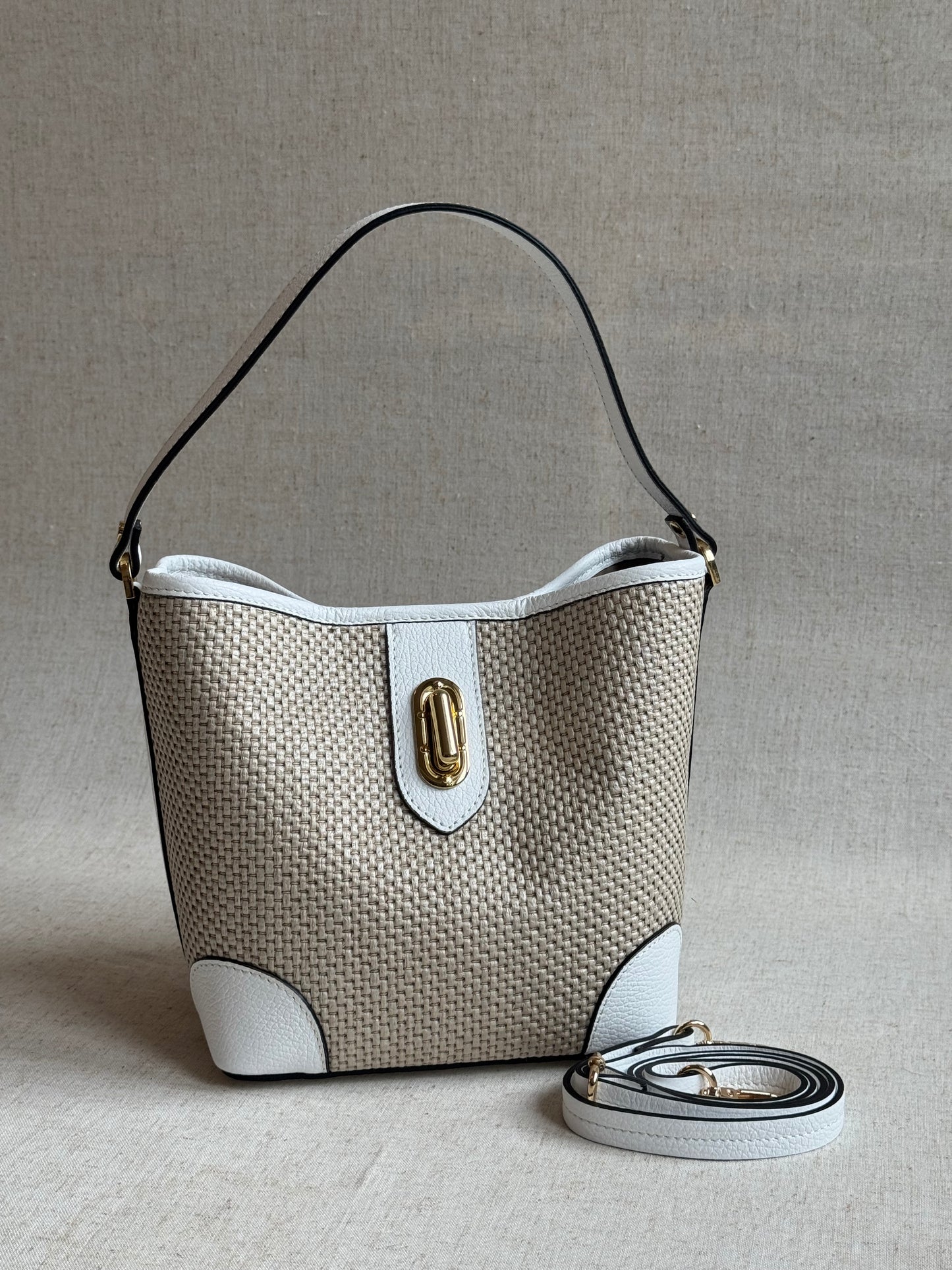 Borsa secchiello Linda - misura grande, con tracolla lunga